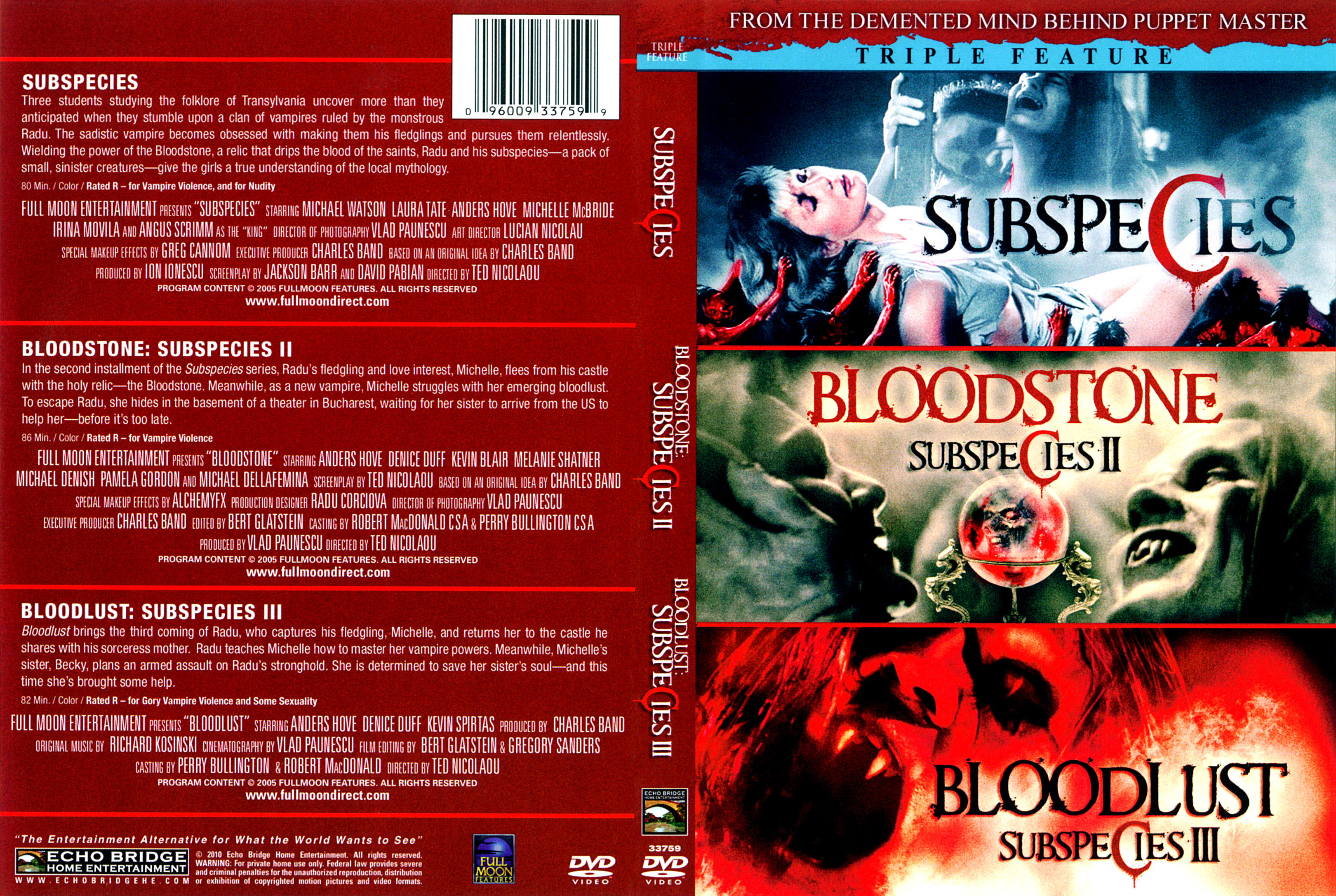 Subspecies Triple Feature 