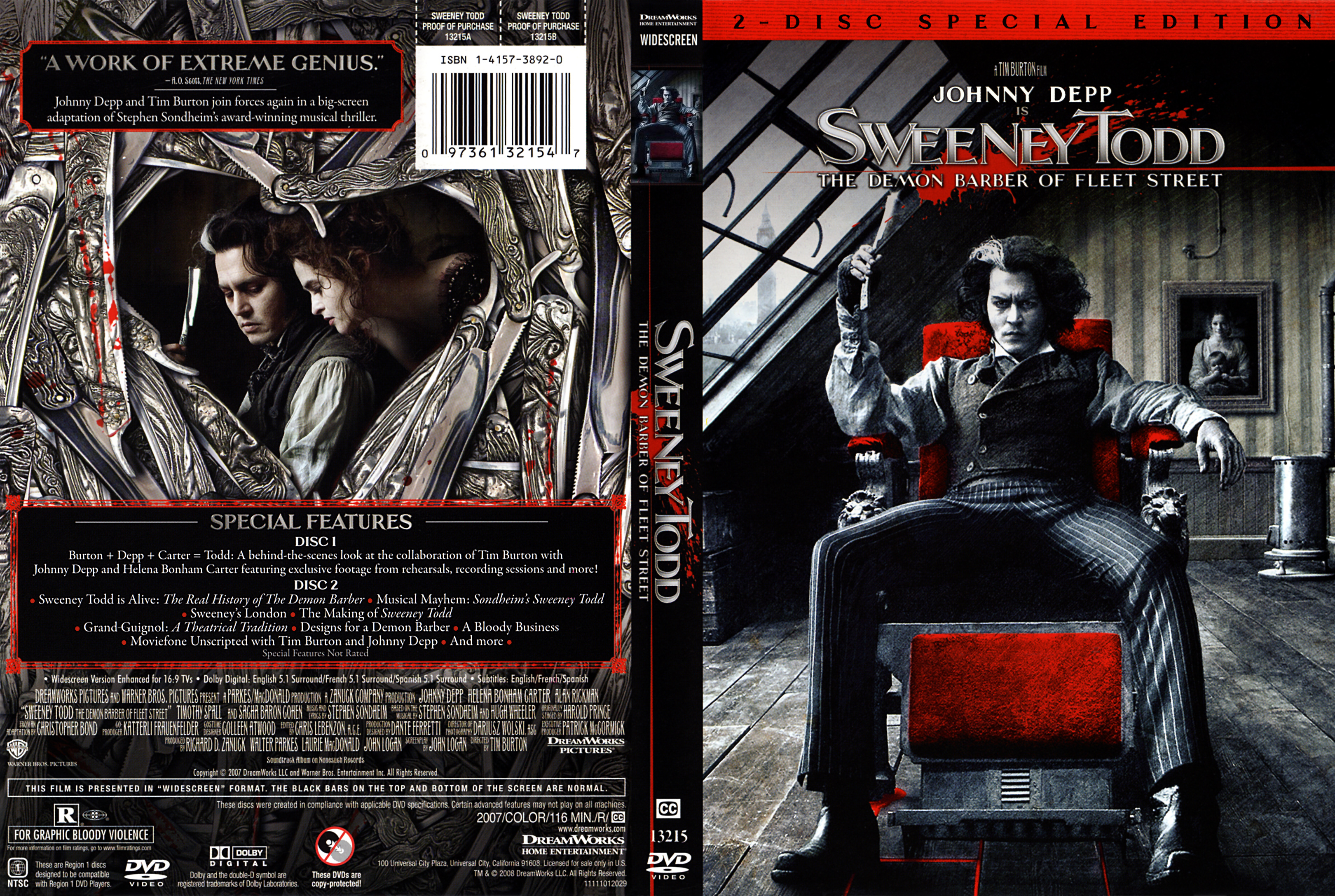 Sweeney Todd 2 Disc Edition 