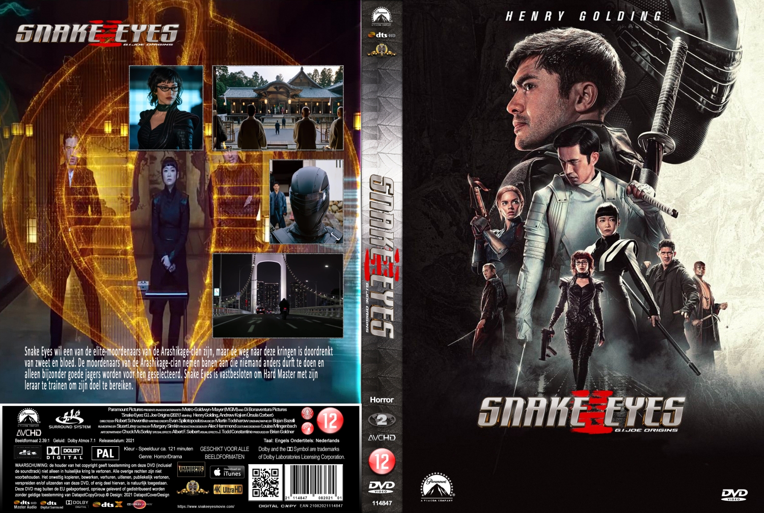 snake eyes g.i. joe origins (2021) DVD Cover