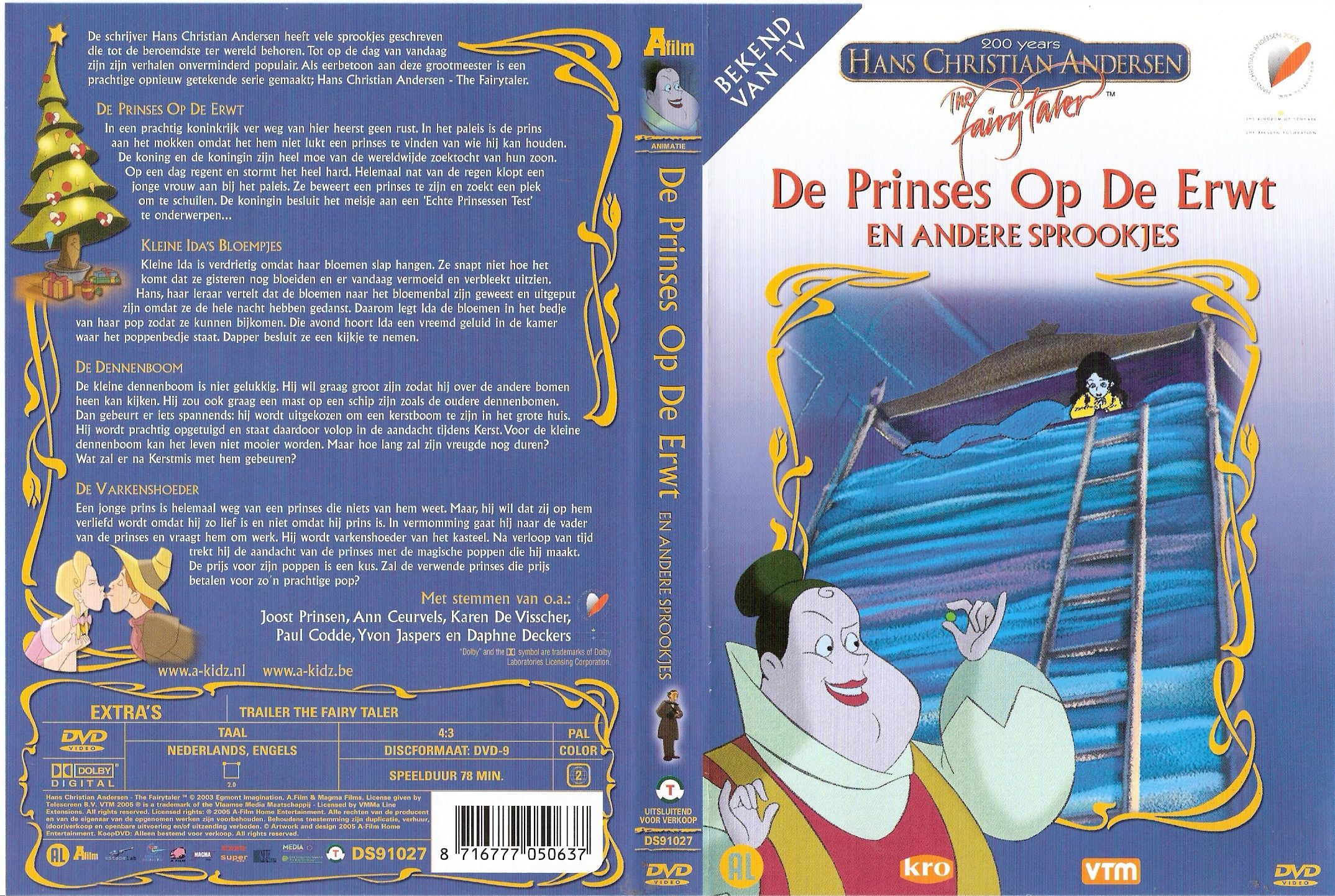 The Fairytaler De Prinses Op De Erwt DVD NL | DVD Covers | Cover