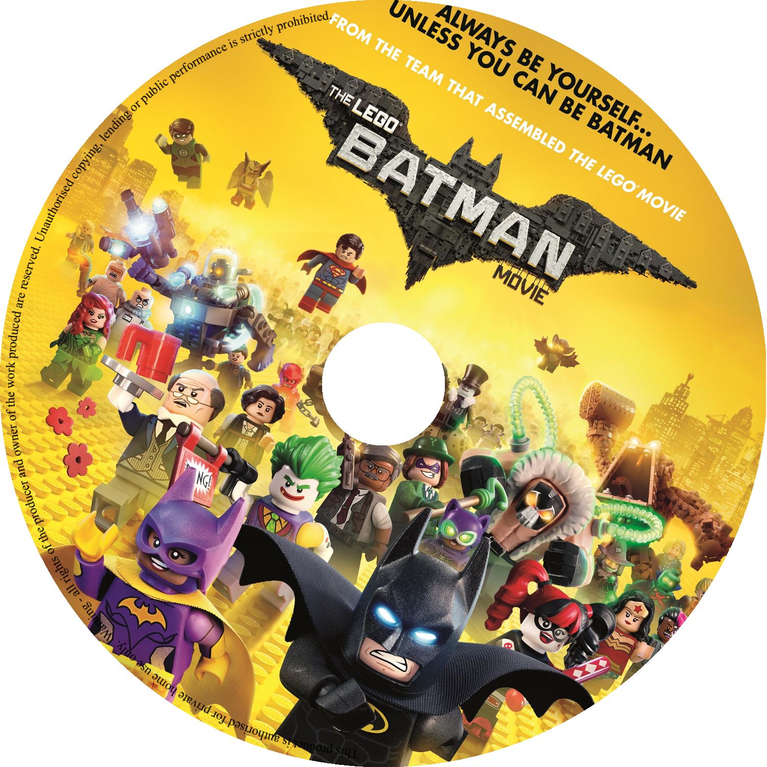 The Lego Batman Movie 2016 R0  Cover Label