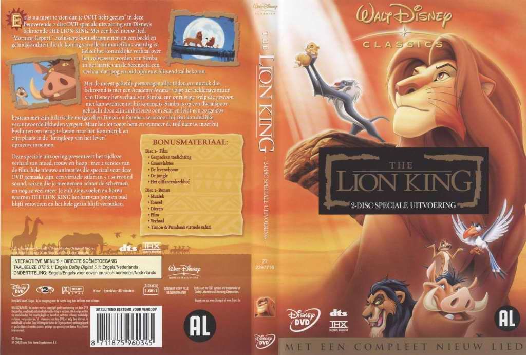 The Lion King DVD NL | DVD Covers | Cover Century | Over 1.000.000 ...