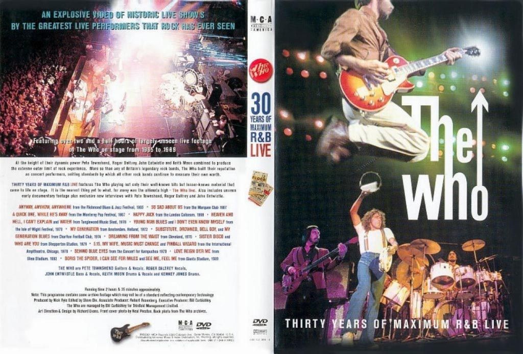 The Who 30 Years Of Maximum R and B Live DVD US | DVD Covers | Cover ...