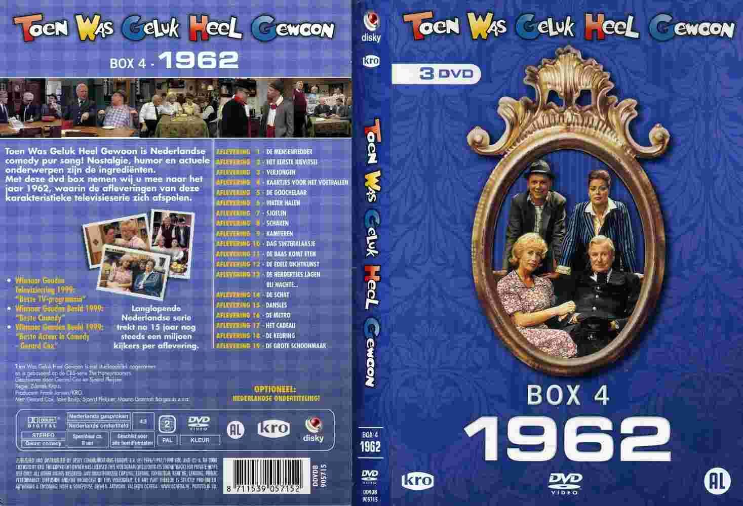 Toen Was Geluk Heel Gewoon 1962 box Set DVD NL | DVD Covers | Cover