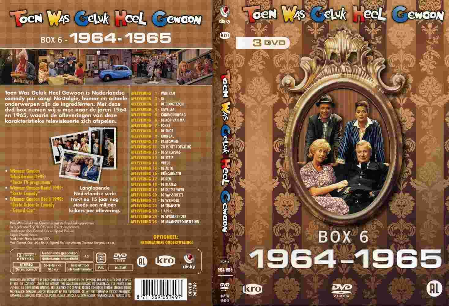 Toen Was Geluk Heel Gewoon 1964 1965 box Set DVD NL | DVD Covers