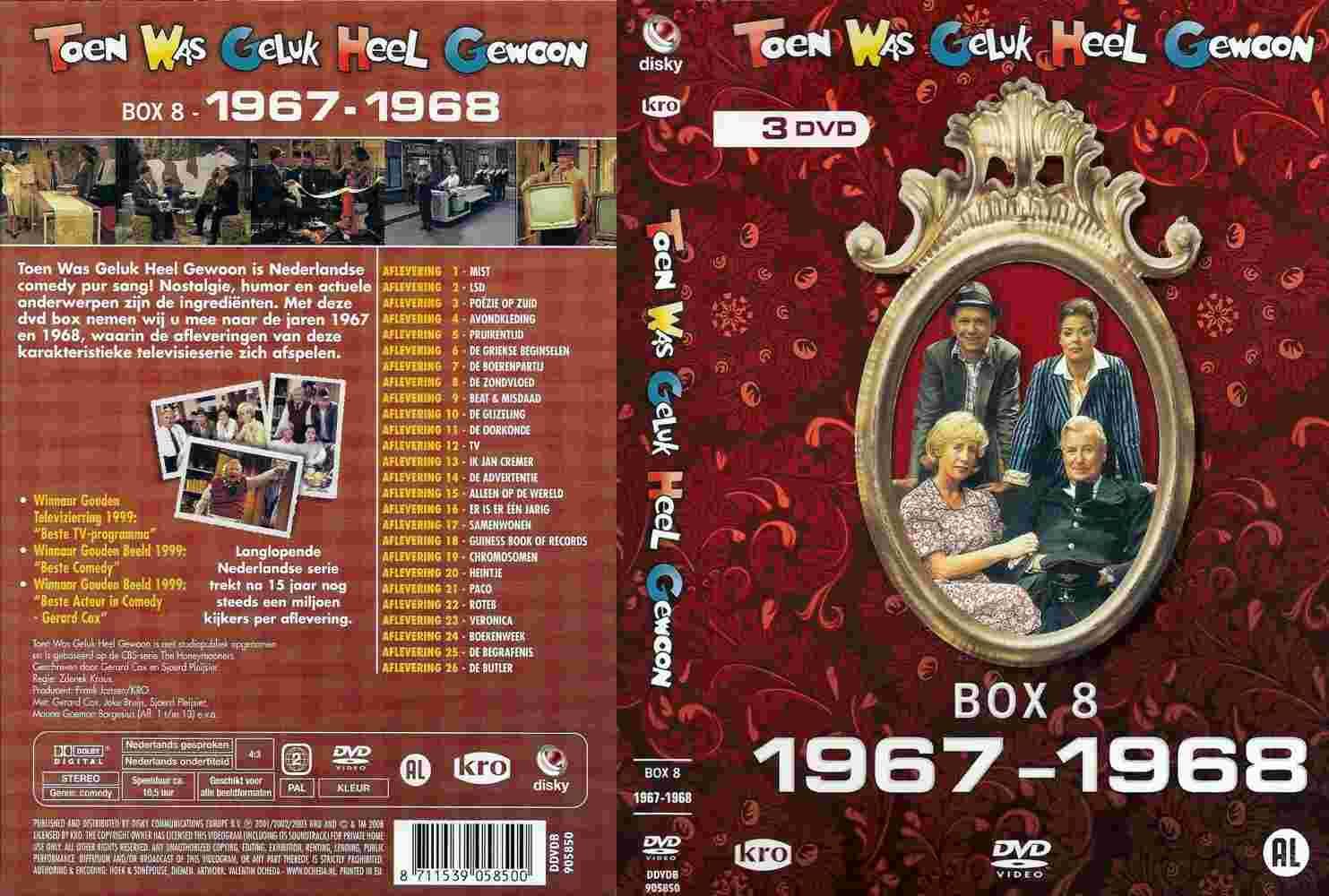Toen Was Geluk Heel Gewoon 1967 1968 box Set DVD NL | DVD Covers