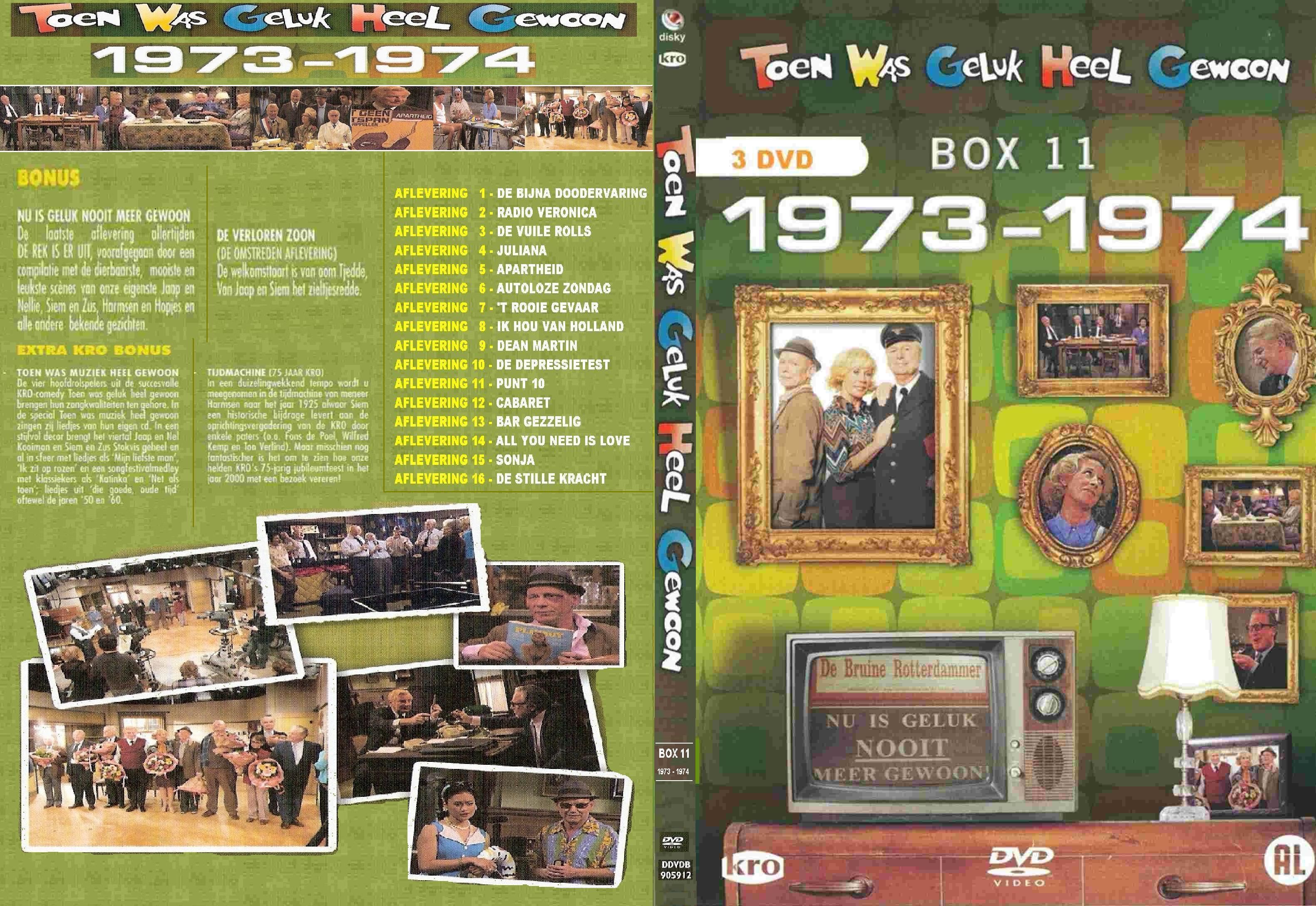 Toen Was Geluk Heel Gewoon 19673 1974 box Set DVD NL | DVD Covers