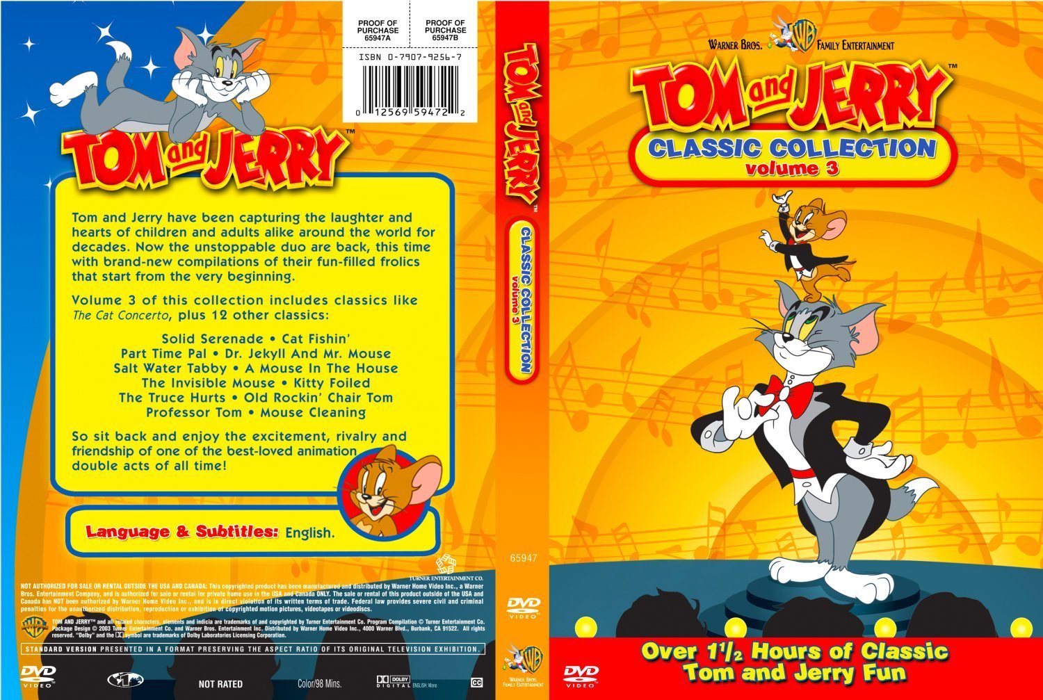 Tom And Jerry Classic Collection Volume 03 DVD Covers Cover Century 