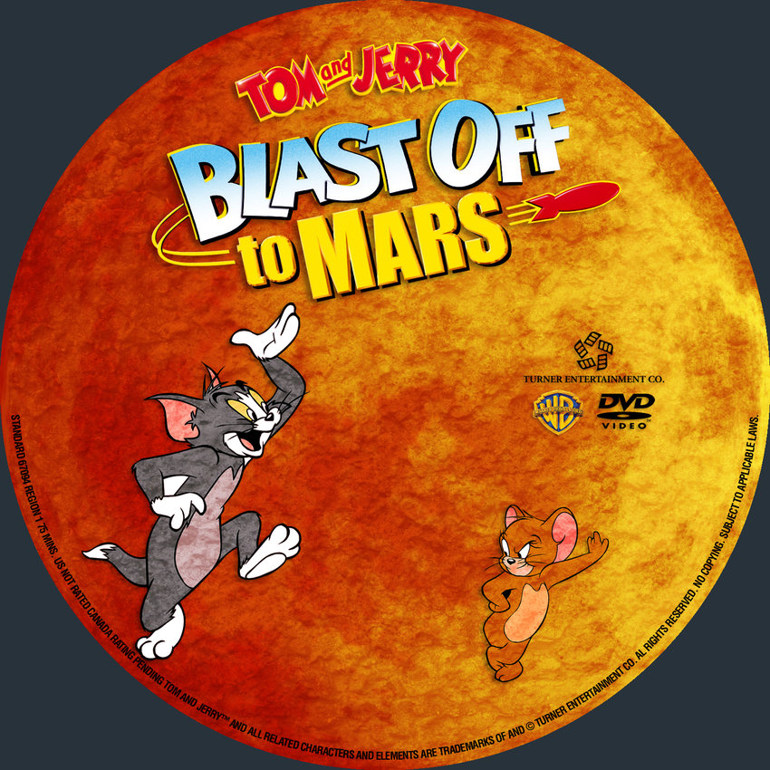 Tom And Jerry Blast Off To Mars Dvd Tom and Jerry Blast Off To Mars Label 001 | DVD Covers | Cover Century