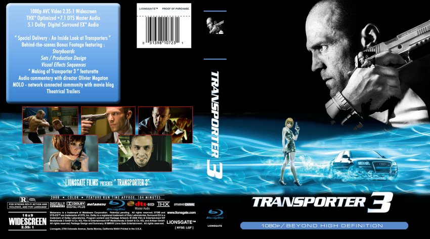 Transporter 3 Bluray cover