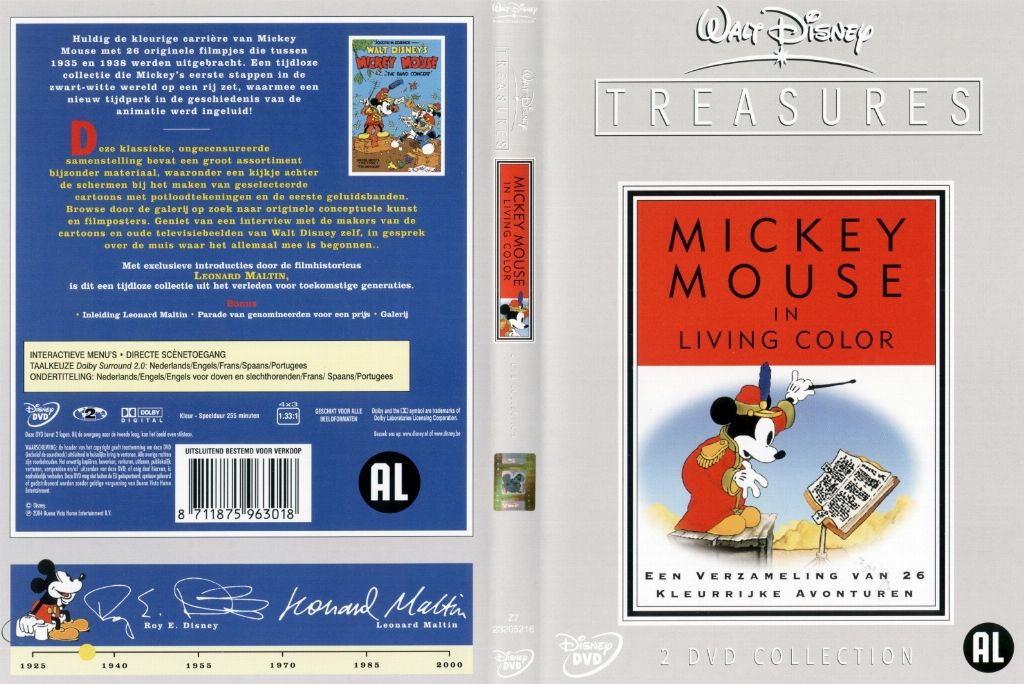 Treasures Mickey Mouse In Living Color Vol.1 DVD NL | DVD Covers ...