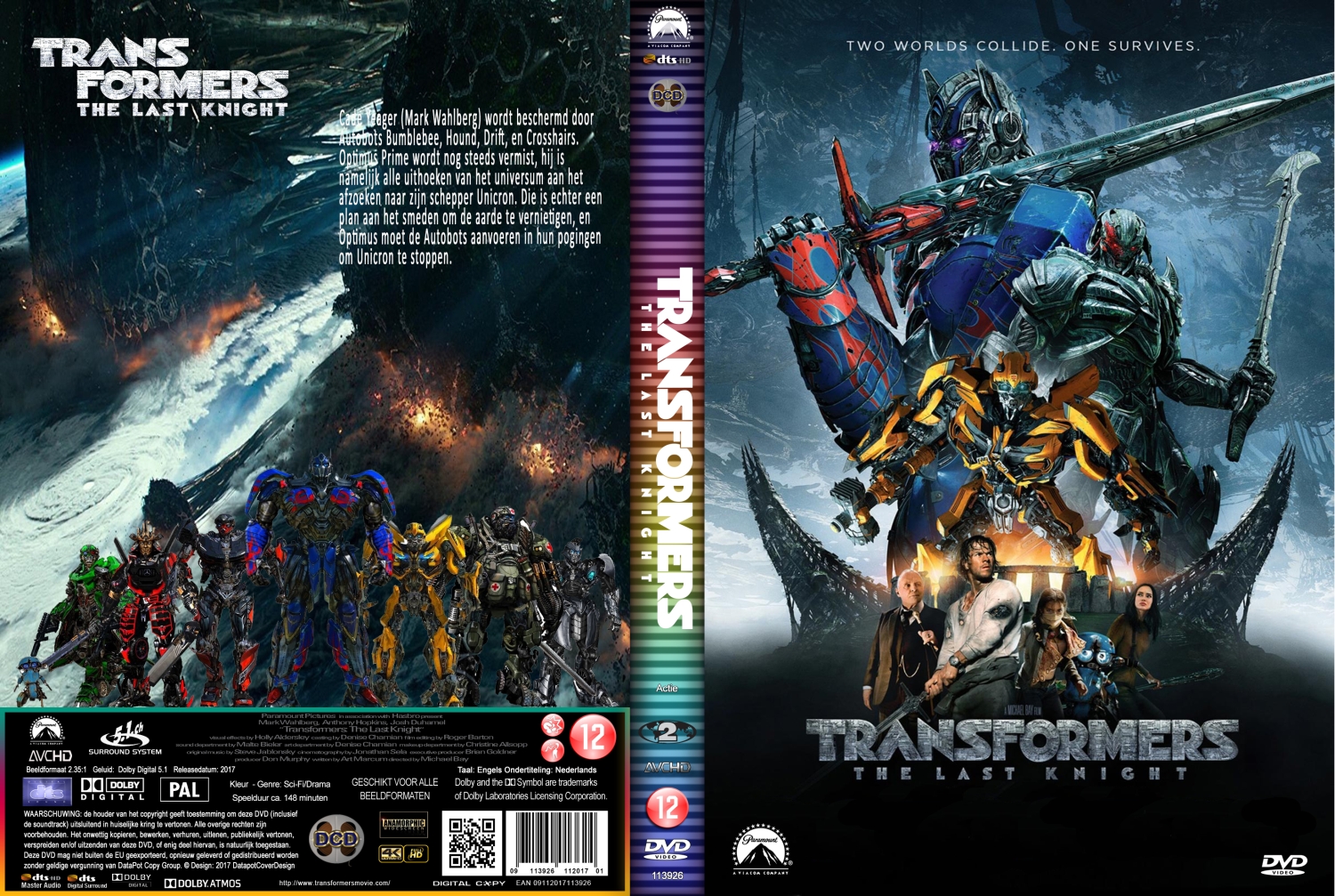 transformers the last knight (2017) DVD Cover
