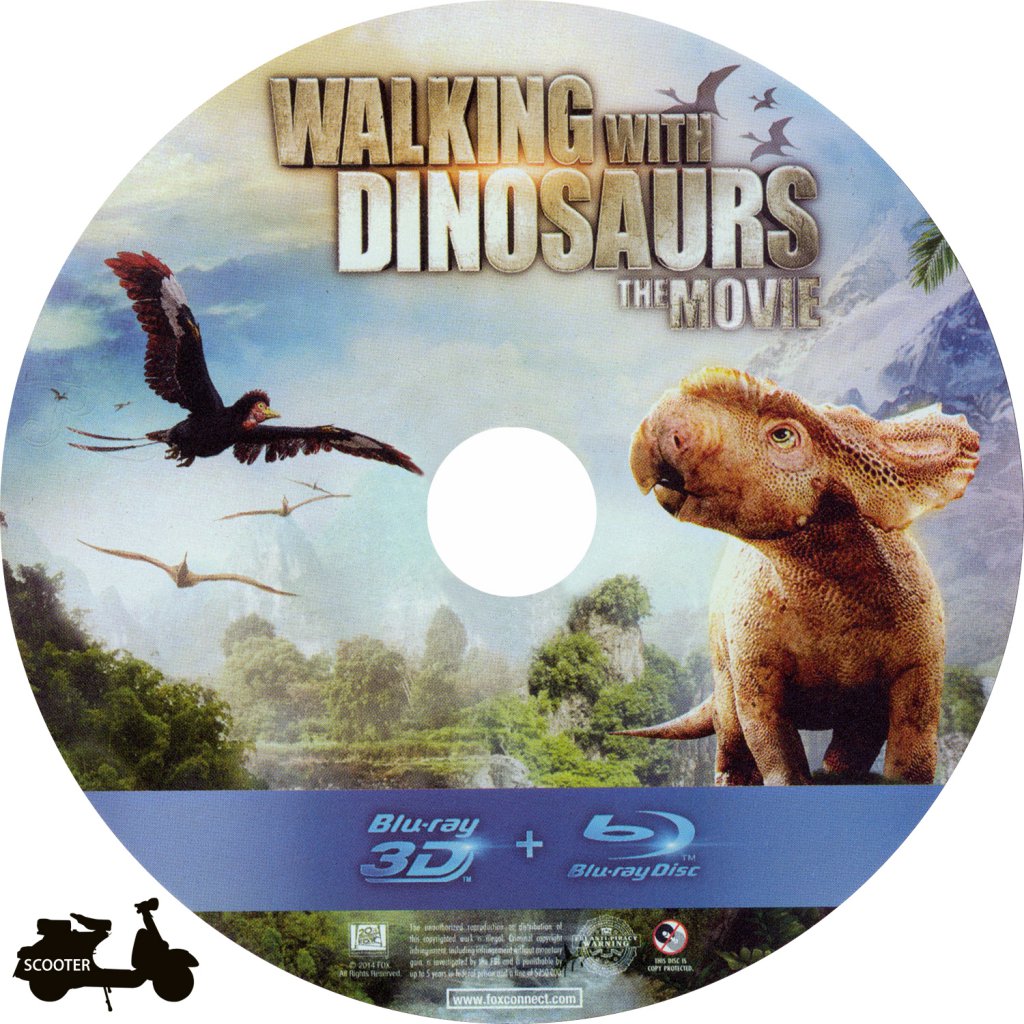 Walking With Dinosaurs 3D 2013 Scanned Bluray Label 001