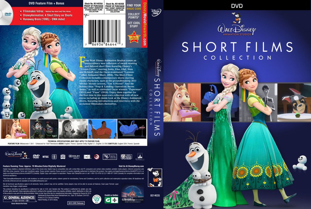 Walt Disney Animation Studios Short Films Collection custom Dvd cover Poyzen