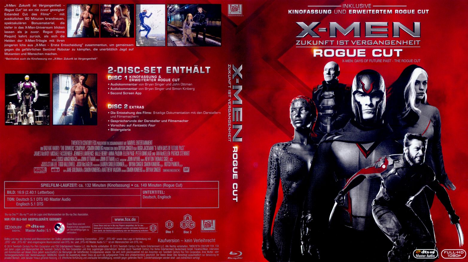 X Men Zukunft Ist Vergangenheit Rogue Cut Ohne Fsk Dvd Covers