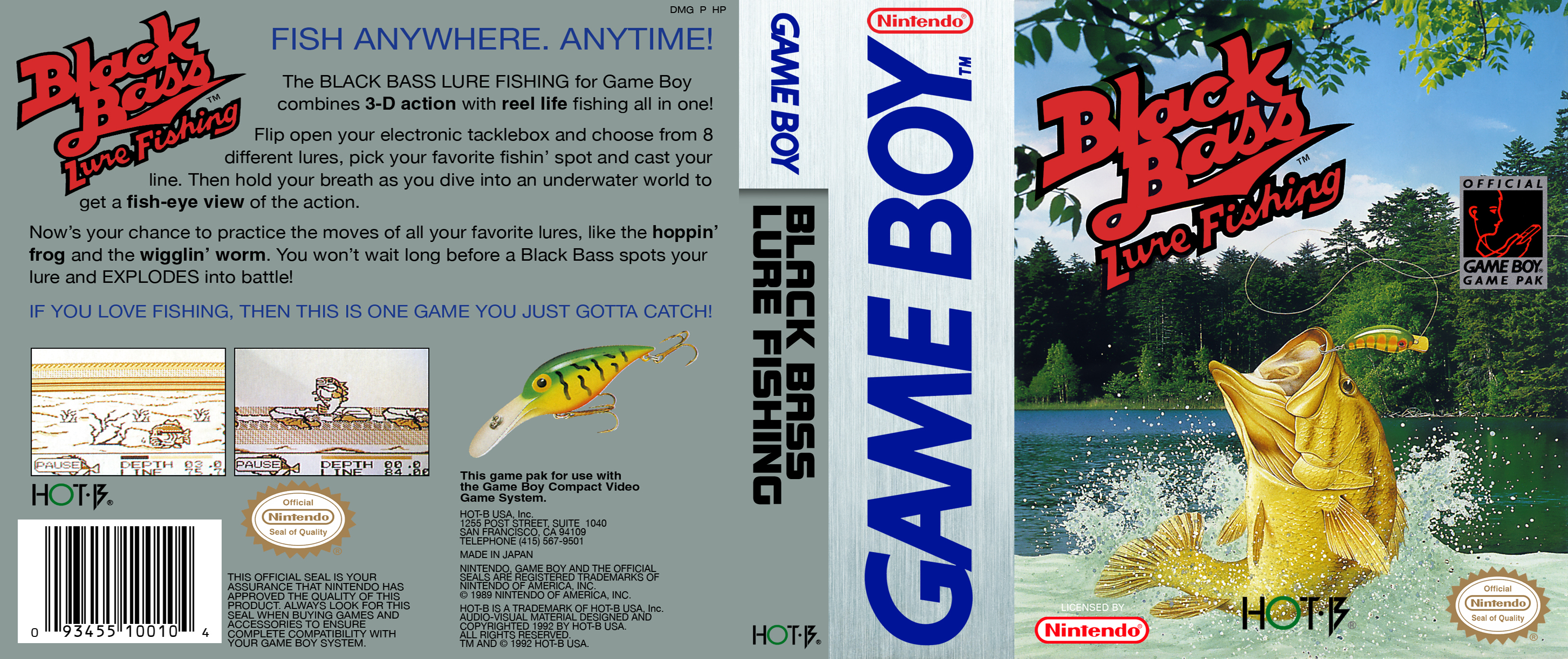 Black Bass Lure Fishing, Gameboy Covers, Cover Century