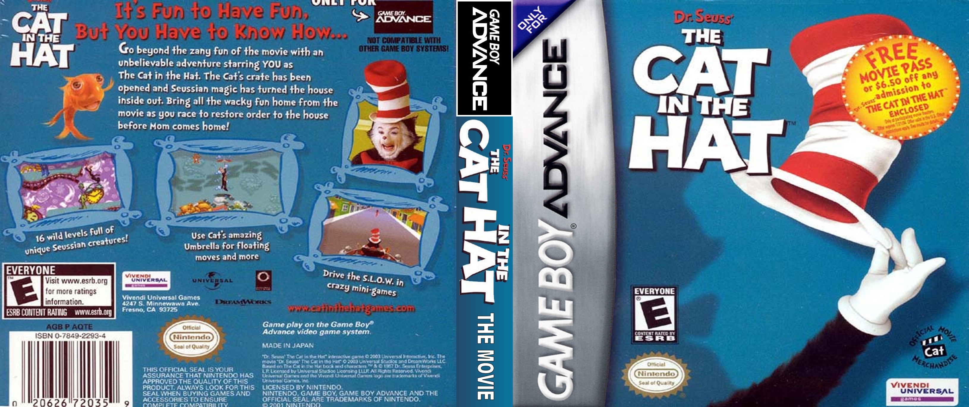 Cat in the Hat The Movie Gameboy Advance Covers Cover Century