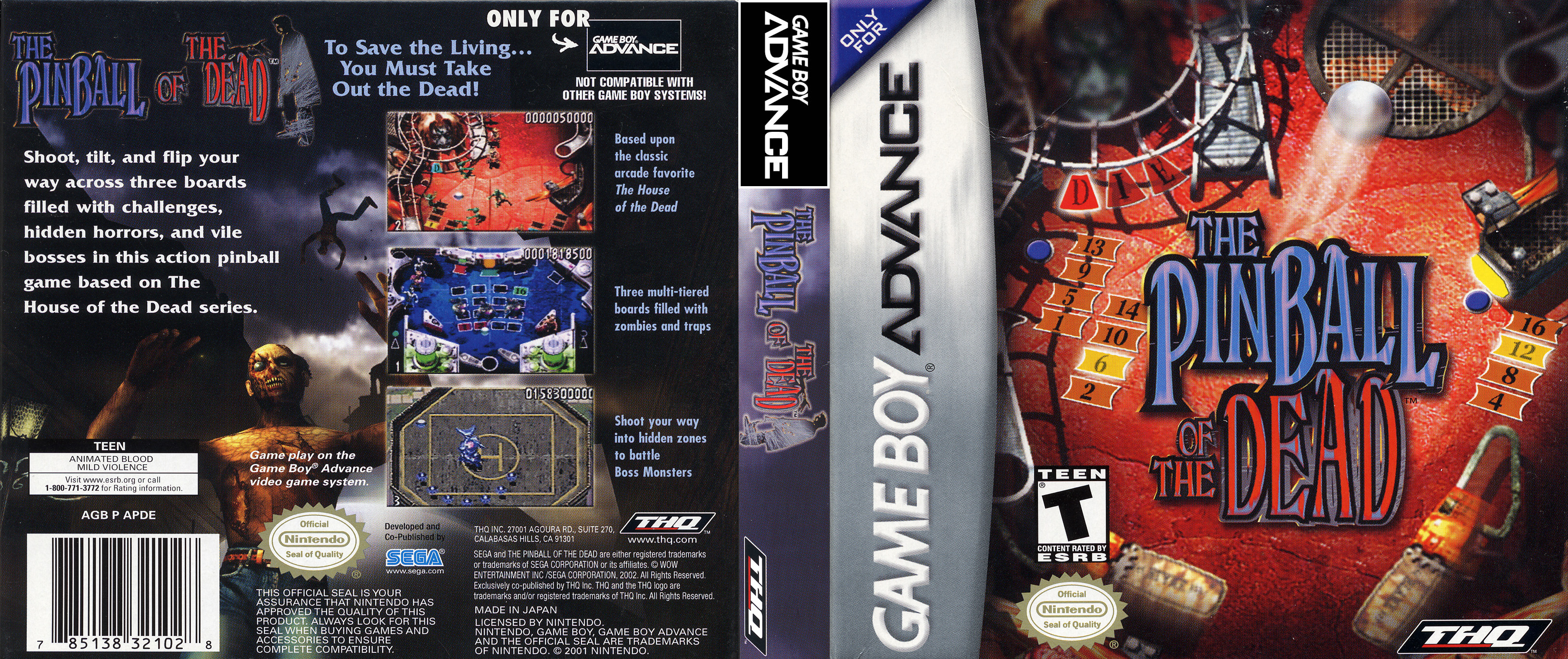 Pinball of the dead | Gameboy Advance Covers | Cover Century 