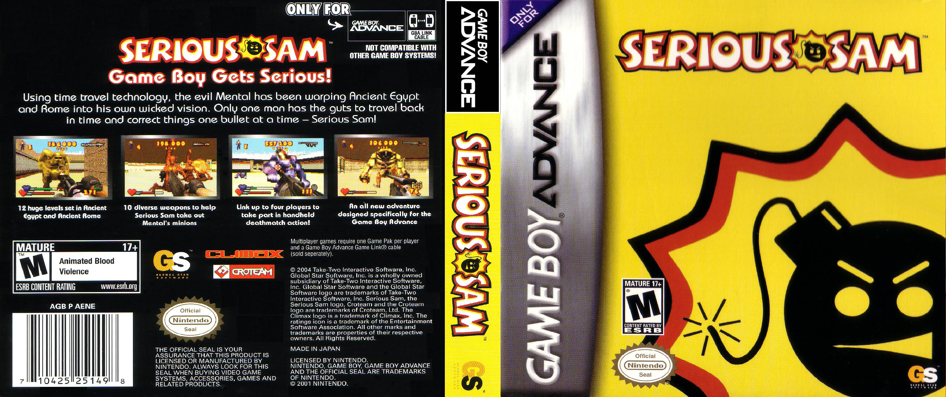 Serious Sam Advance | Gameboy Advance Covers | Cover Century 