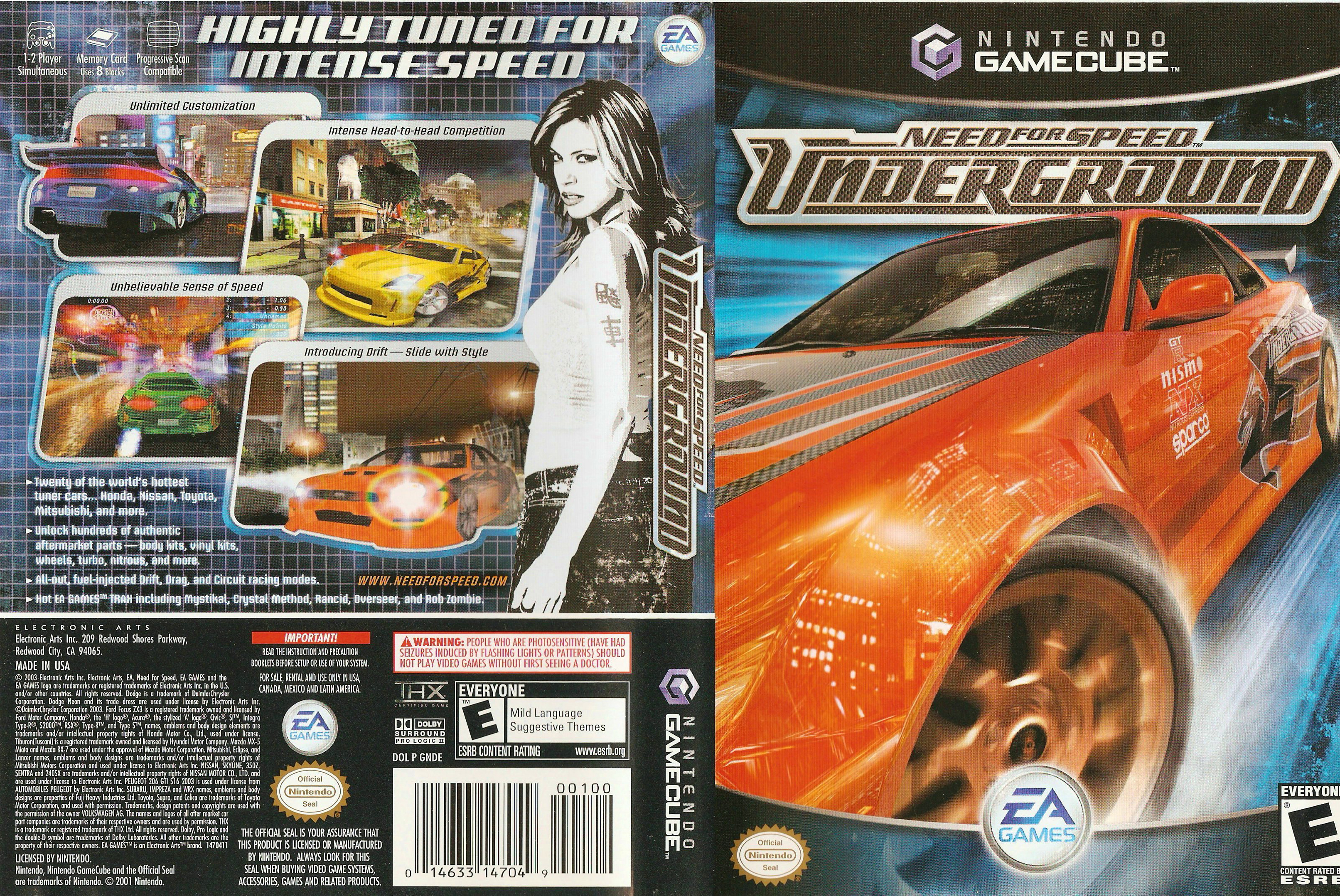 nfs underground gamecube