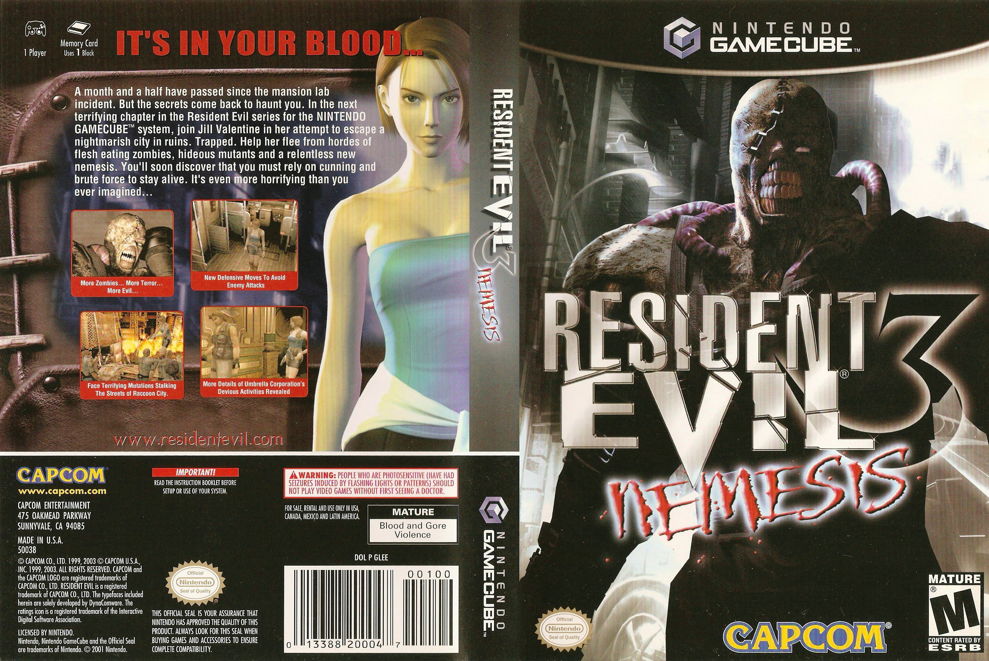 resident evil 3 gamecube