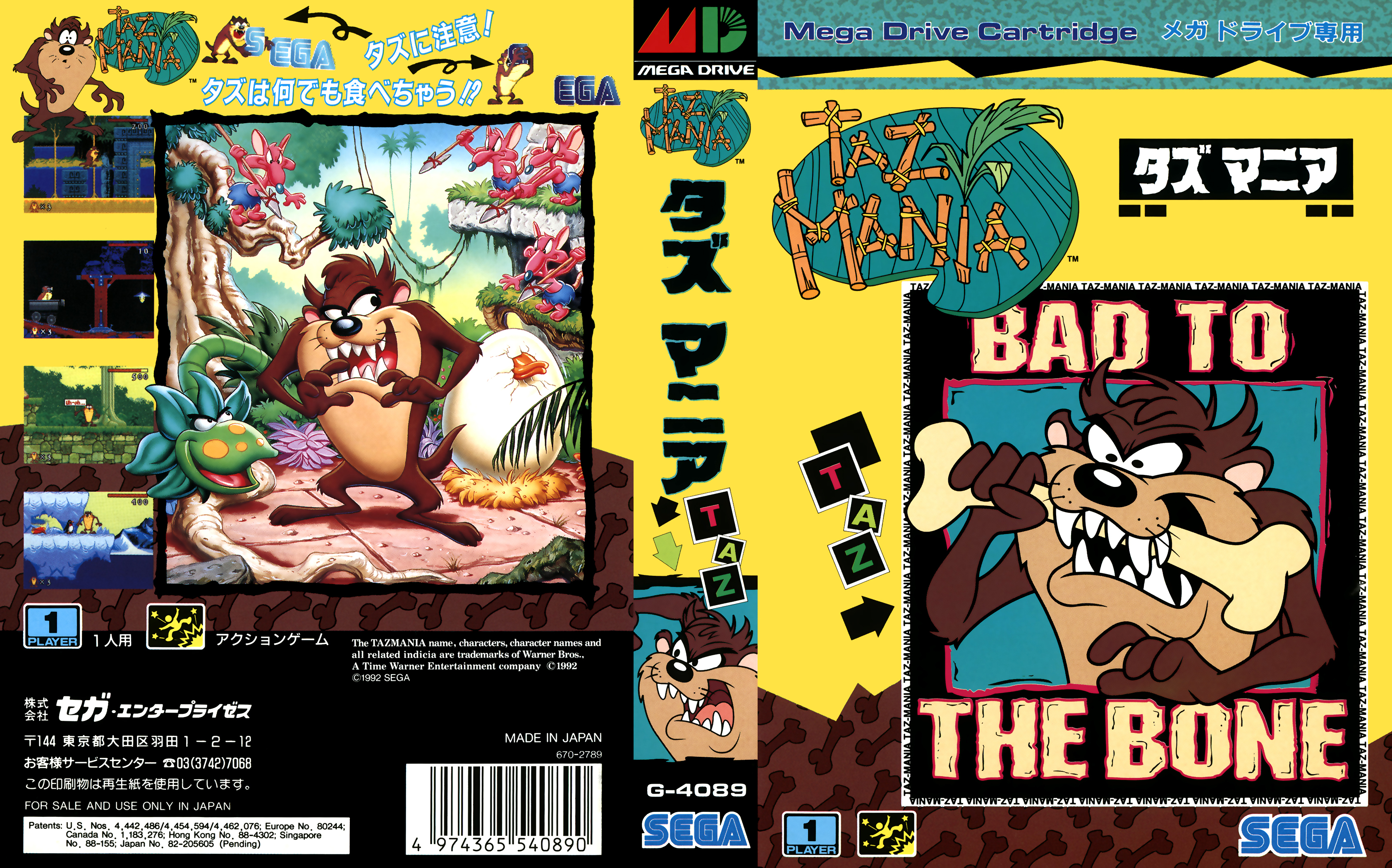 [Análise Retro Game] - Taz-Mania - Mega Drive Genesis_tazmania_jp