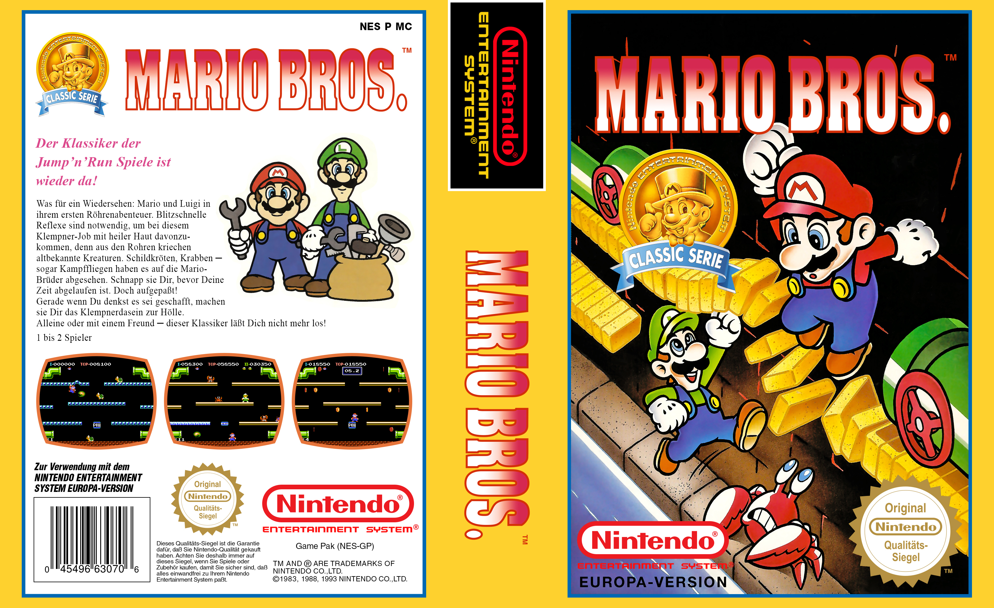 mario bros nes 1983