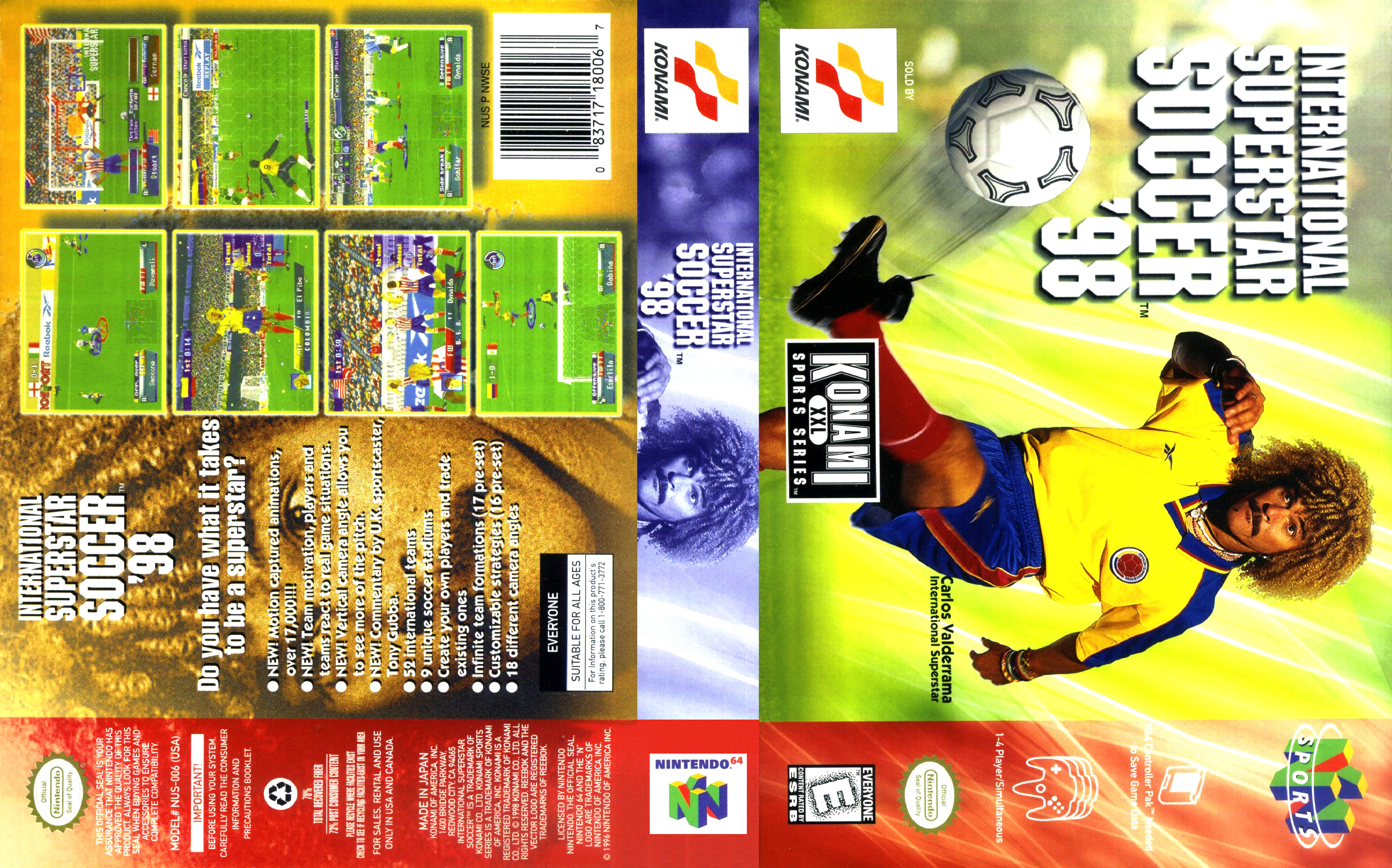 International Superstar Soccer 98 Nintendo 64 Covers Cover Century Over 500 000 Album Art Covers For Free