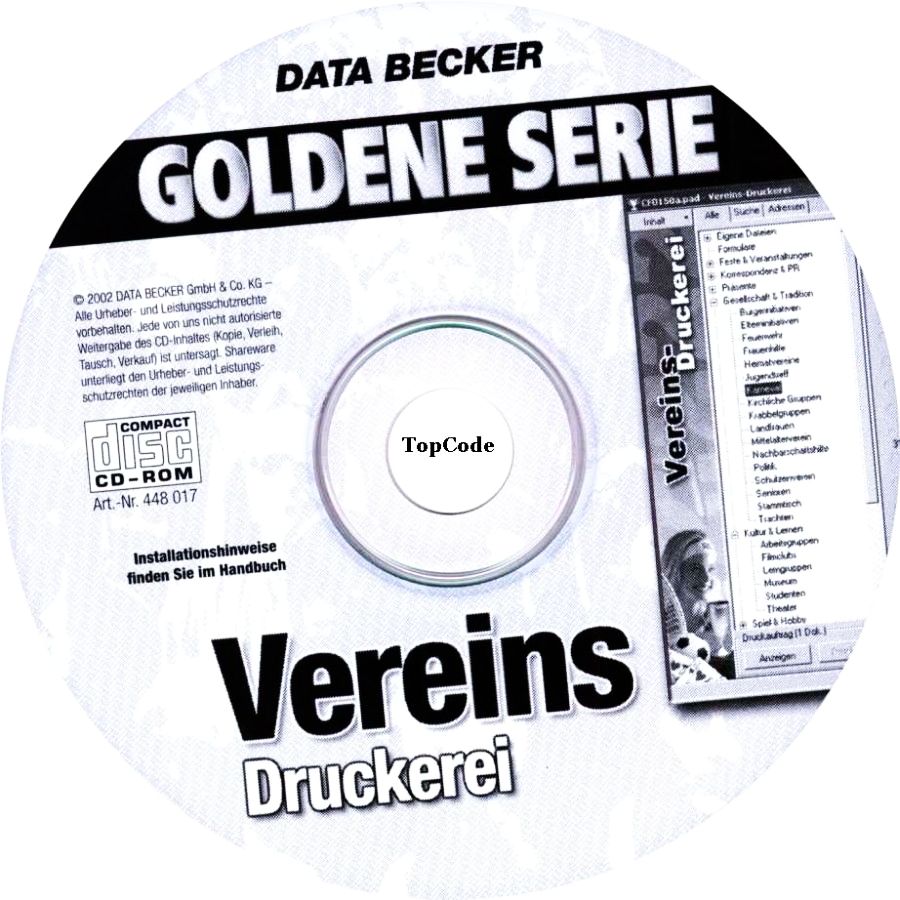 data becker  vereins druckerei cd