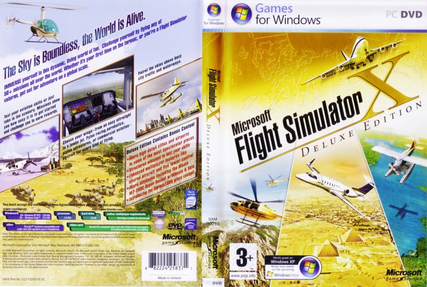 Flight Simulator X Deluxe Edition DVD PAL f