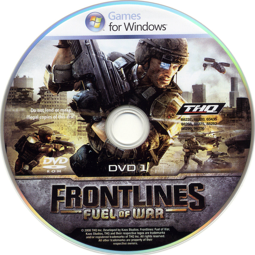 Frontlines Fuel of War DVD PAL CD1 001