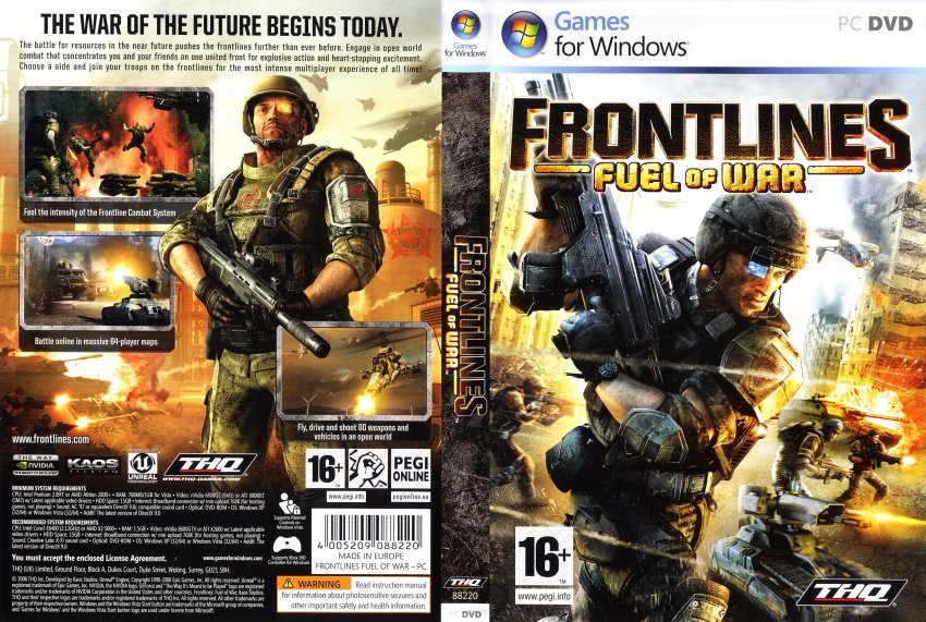Frontlines Fuel of War DVD PAL f