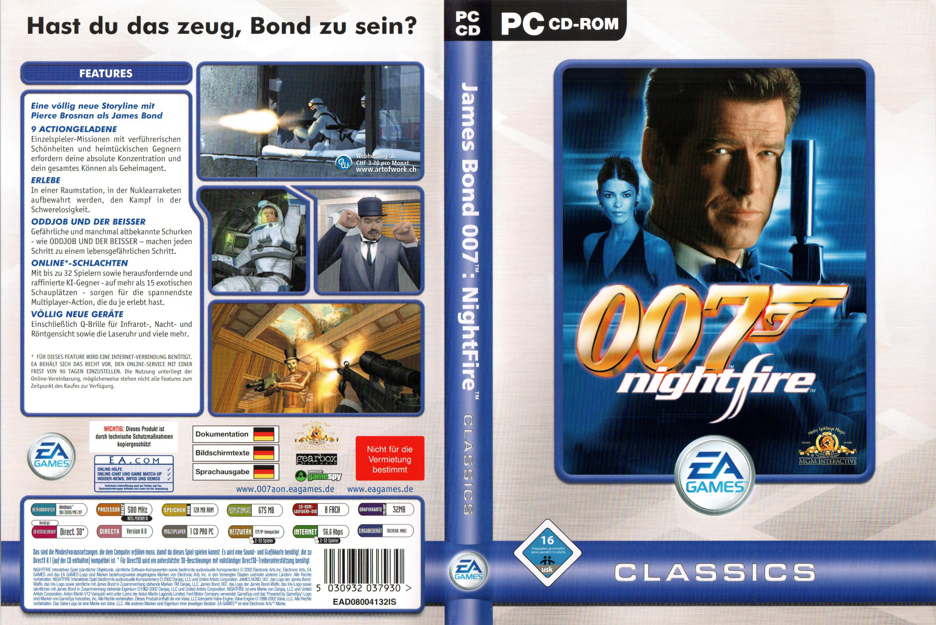 James Bond 007 Nightfire Pc Covers Cover Century Over