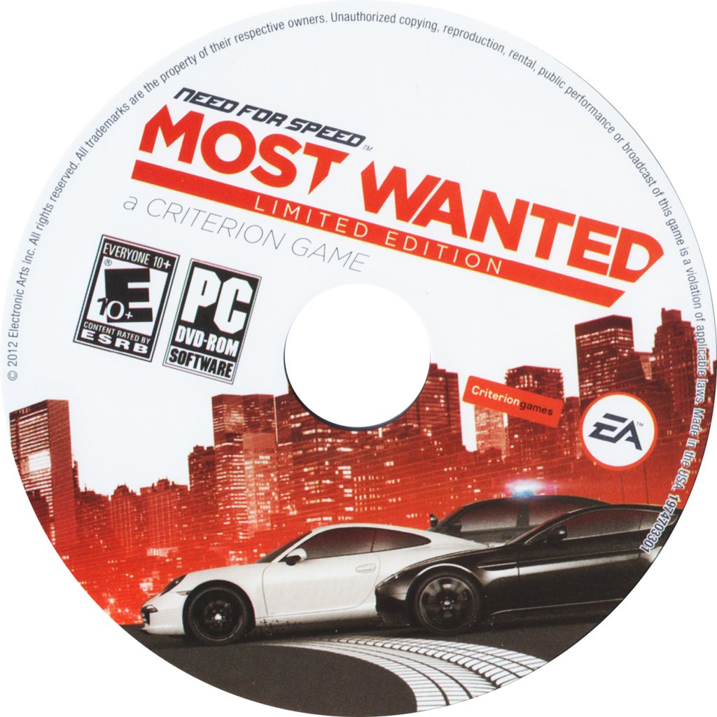 Need for Speed Most Wanted Limited Edition DVD NTSC CD