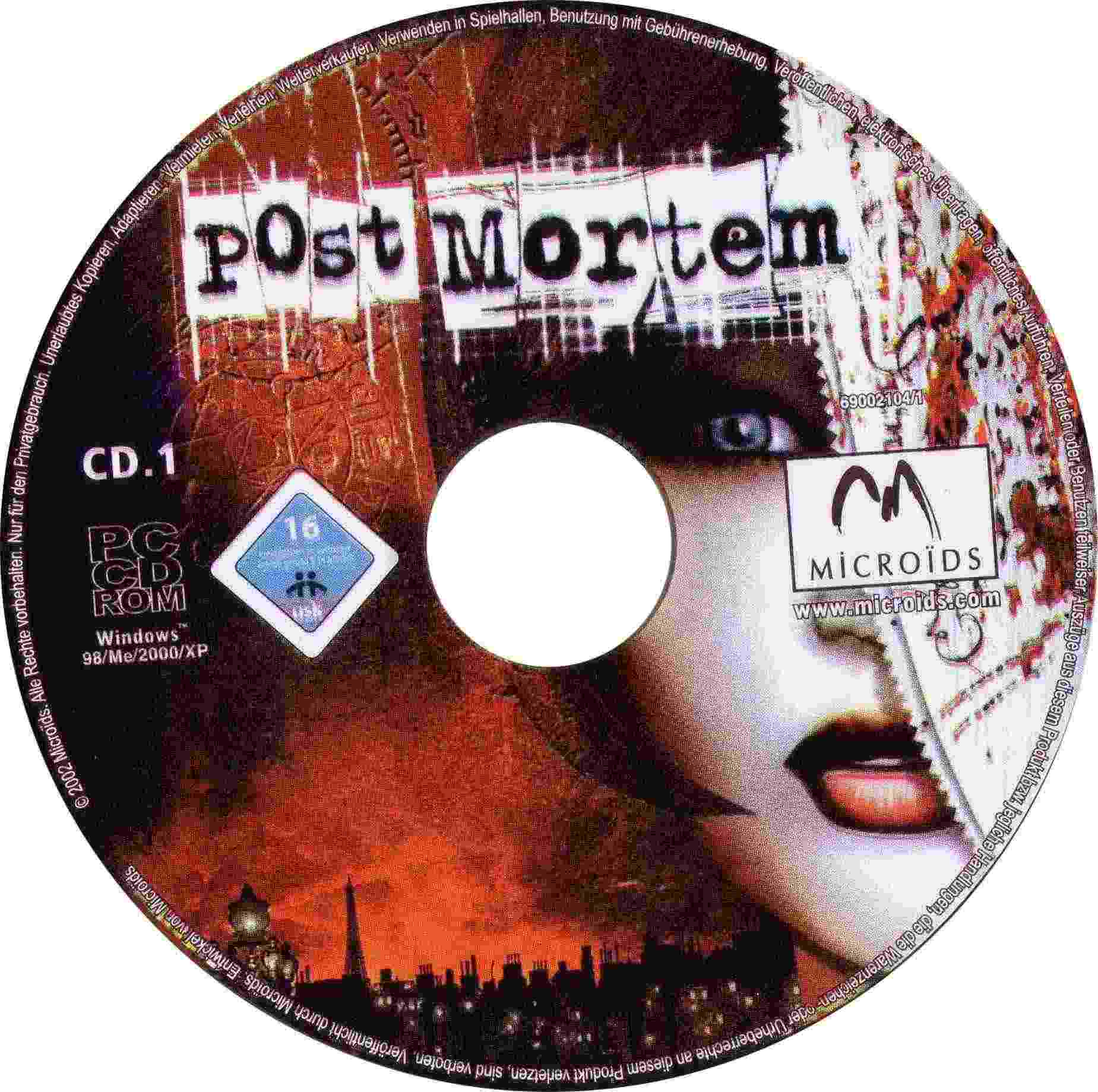 post mortem  pc games cd1