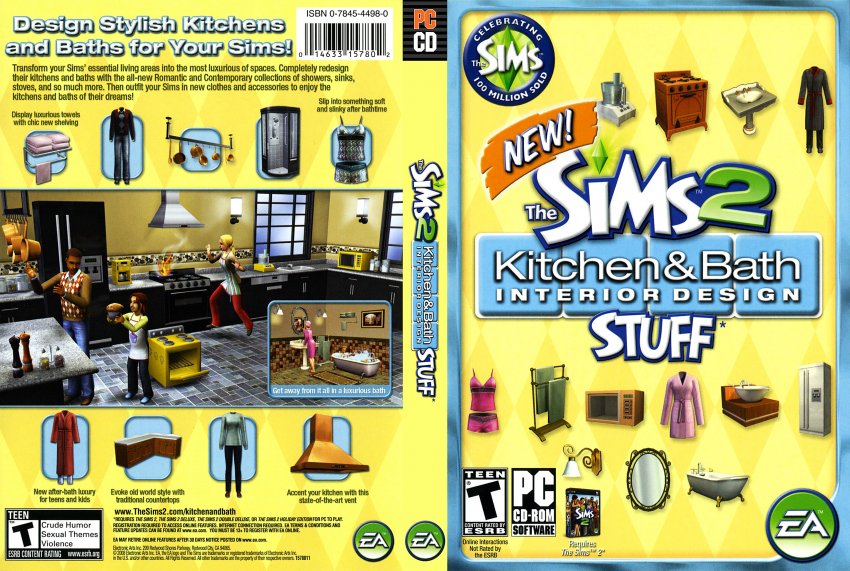 The Sims 2 Kitchen And Bath Interior Design Stuff Dvd Ntsc Custom