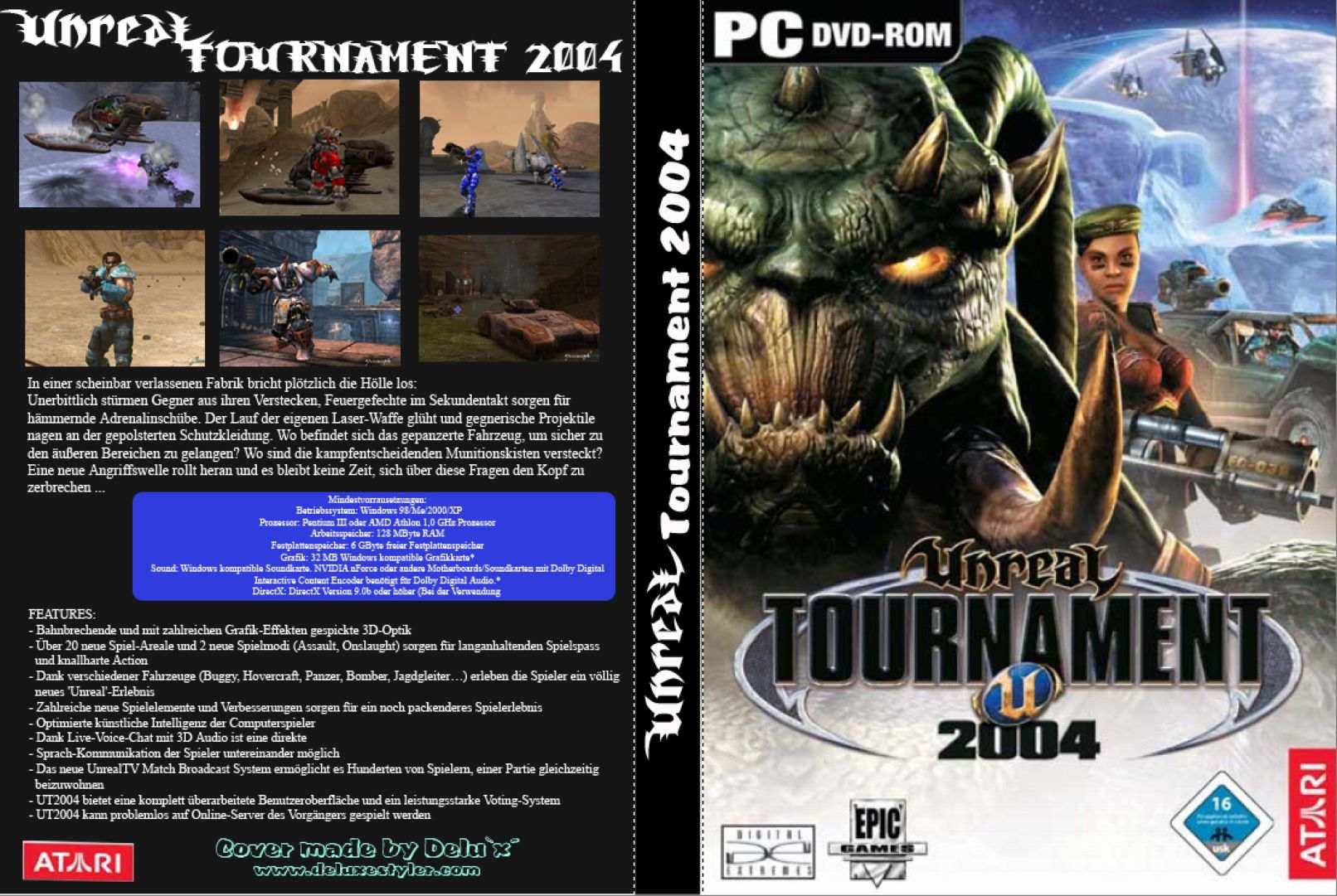 Unreal Tournament 04 D Pc Covers Cover Century Over 500 000 Album Art Covers For Free