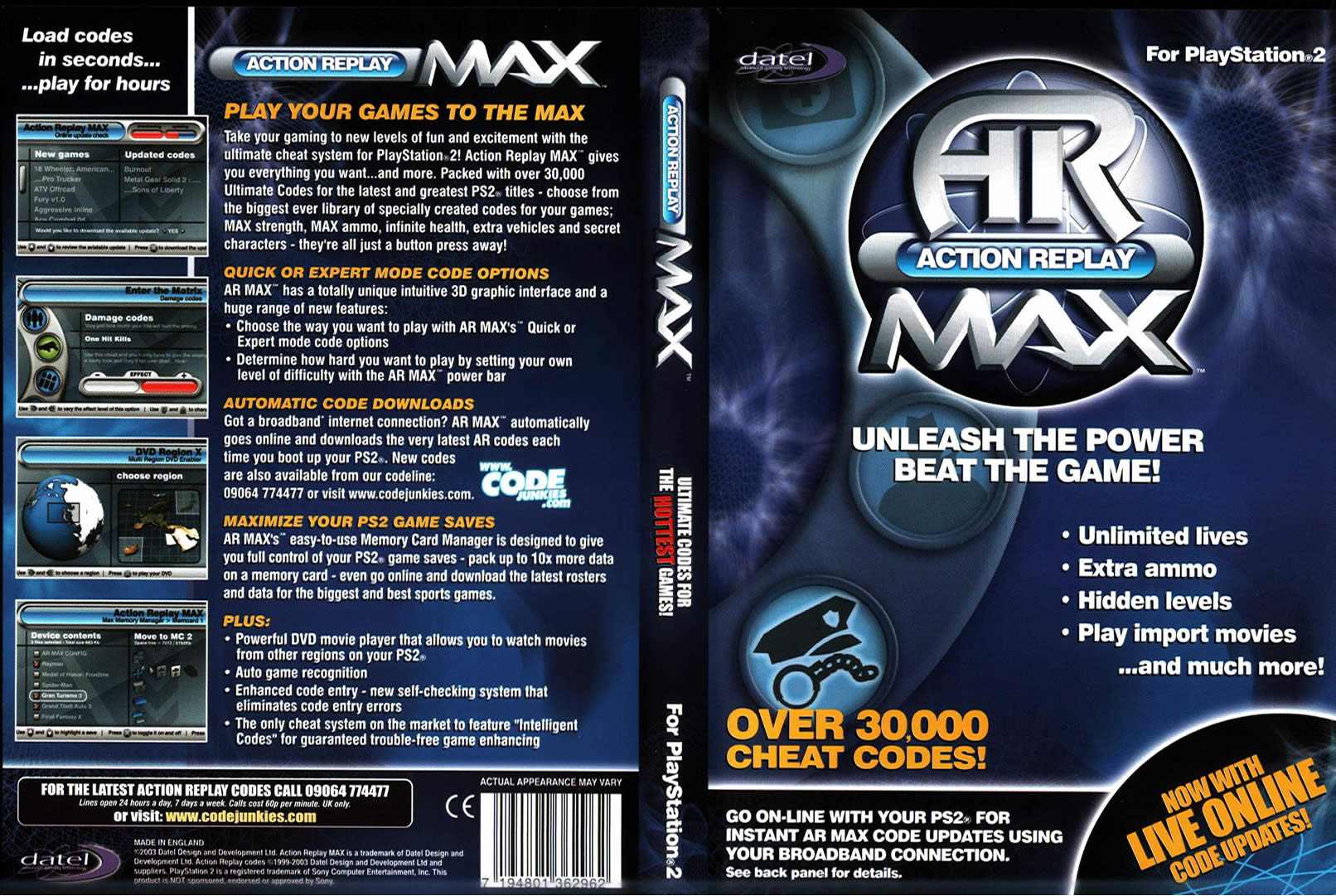 action replay  max d