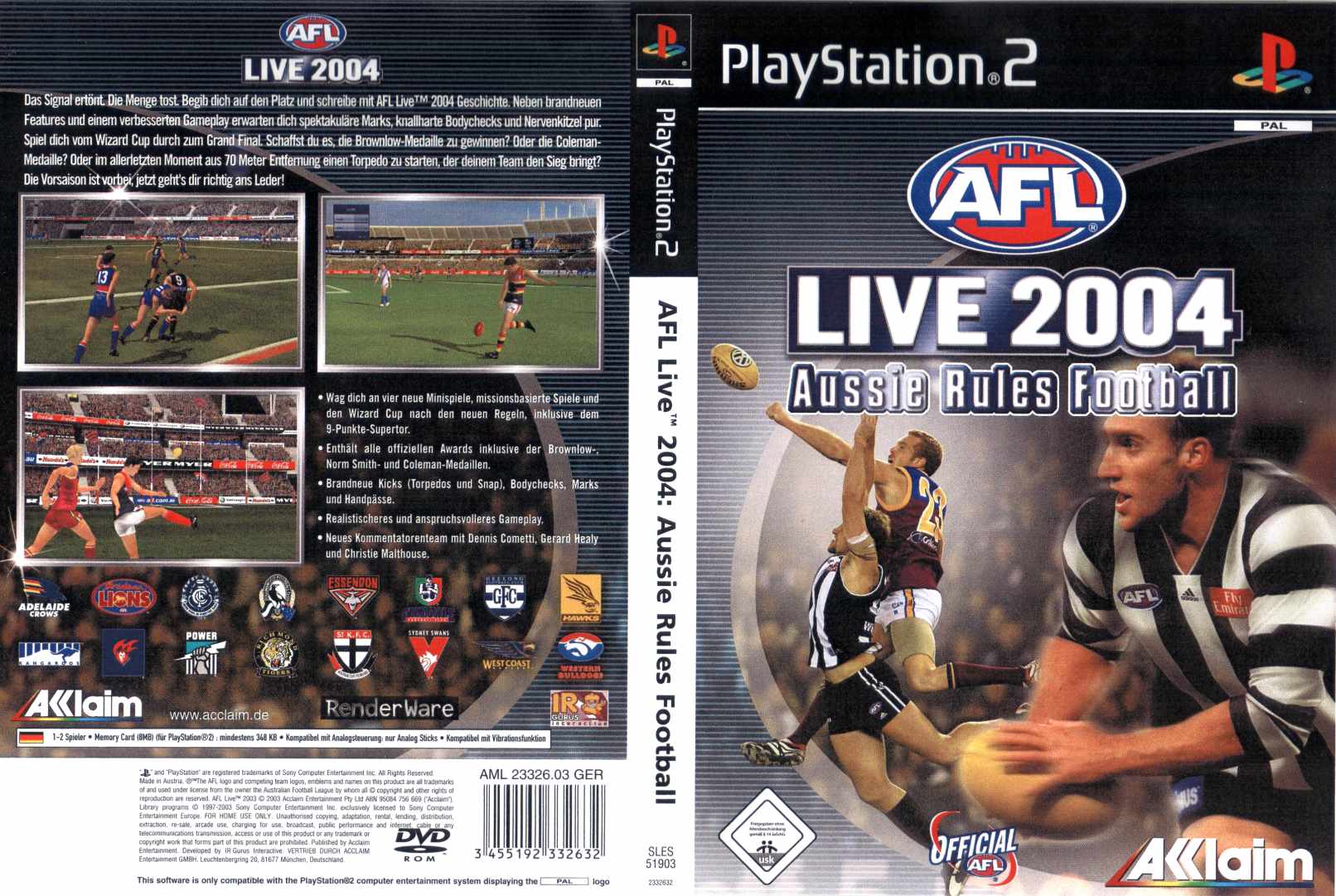 afl live 2004  aussie rules football d