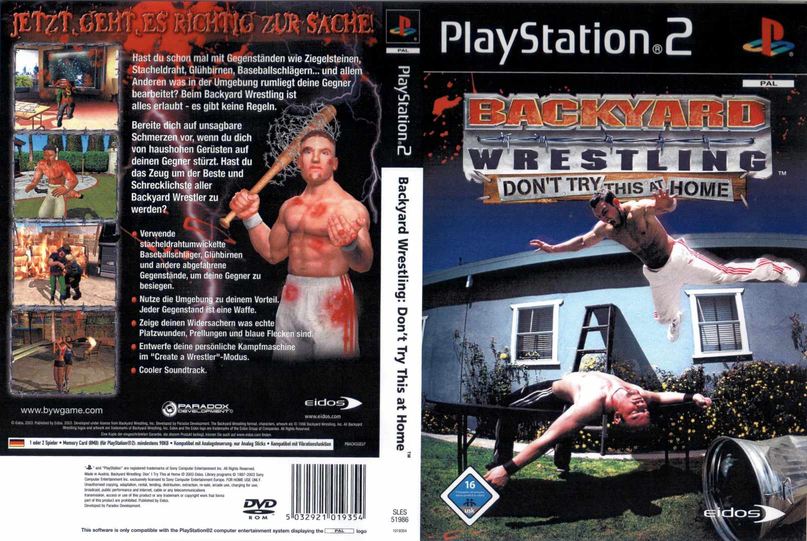 Backyard Wrestling Dont Try This At Home Full Playstation 2 Covers Cover Century Over 500000 Album Art Covers For Free