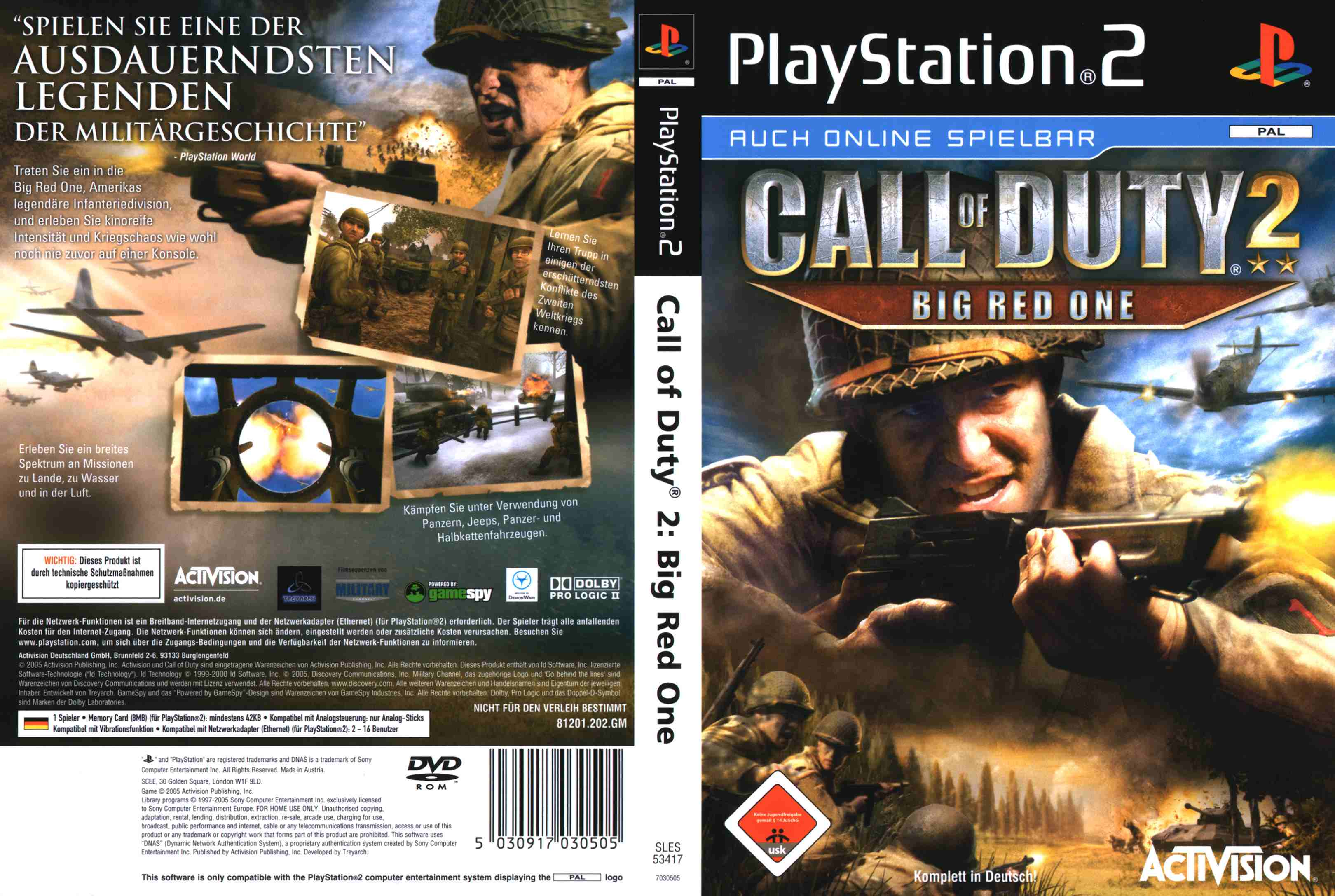 call of duty 2 big red one ps2