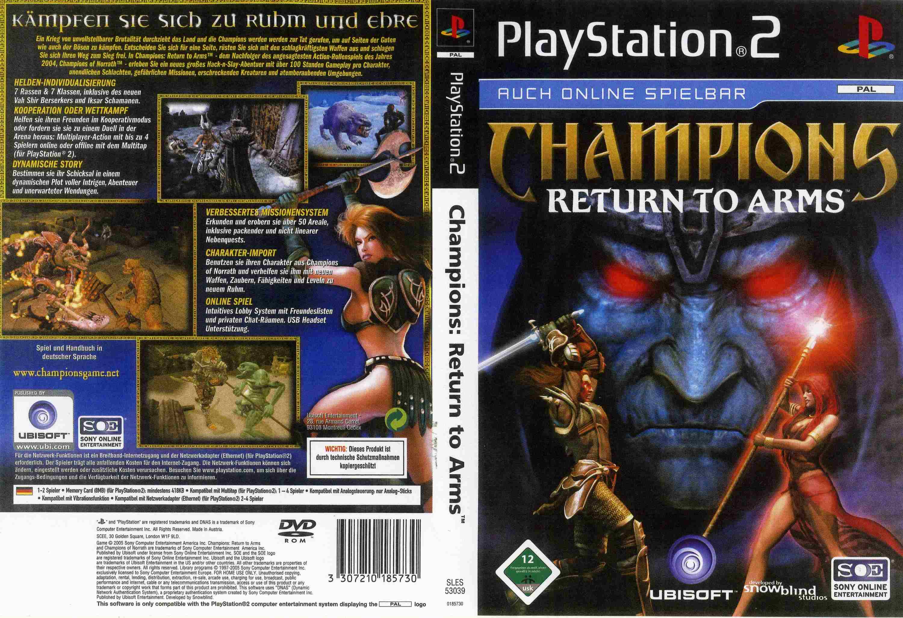 champions return to arms ps2