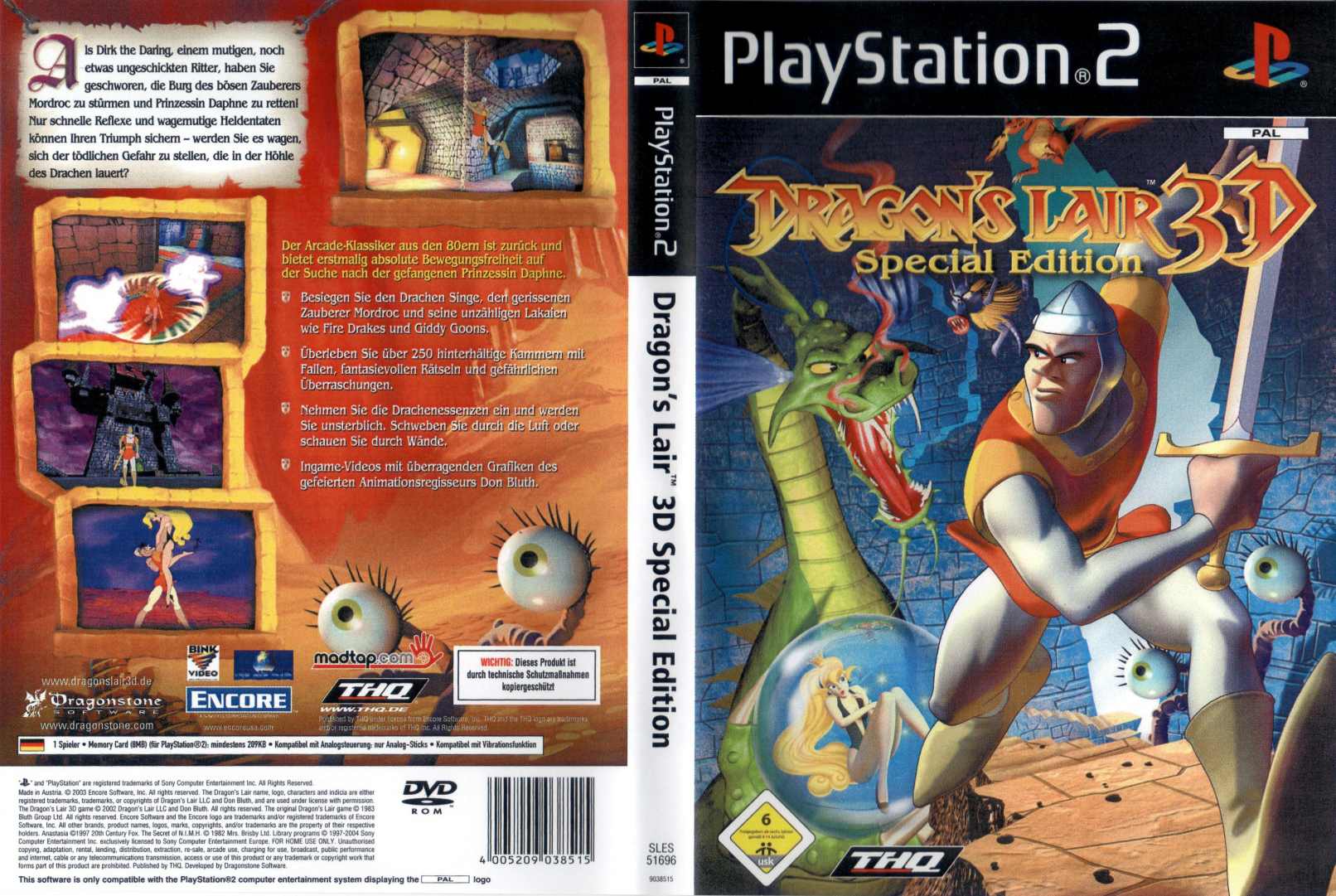 Dragons Lair 3d Special Edition D Playstation 2 Covers Cover Century Over 500 000 Album Art Covers For Free