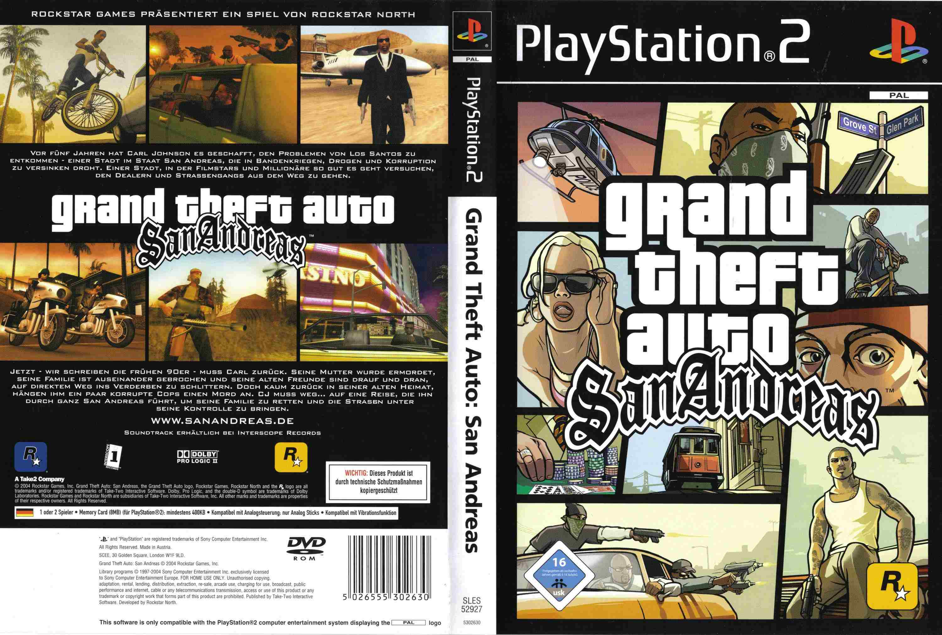 Gta San Andreas dvd cover ps2 version original by BayronR on