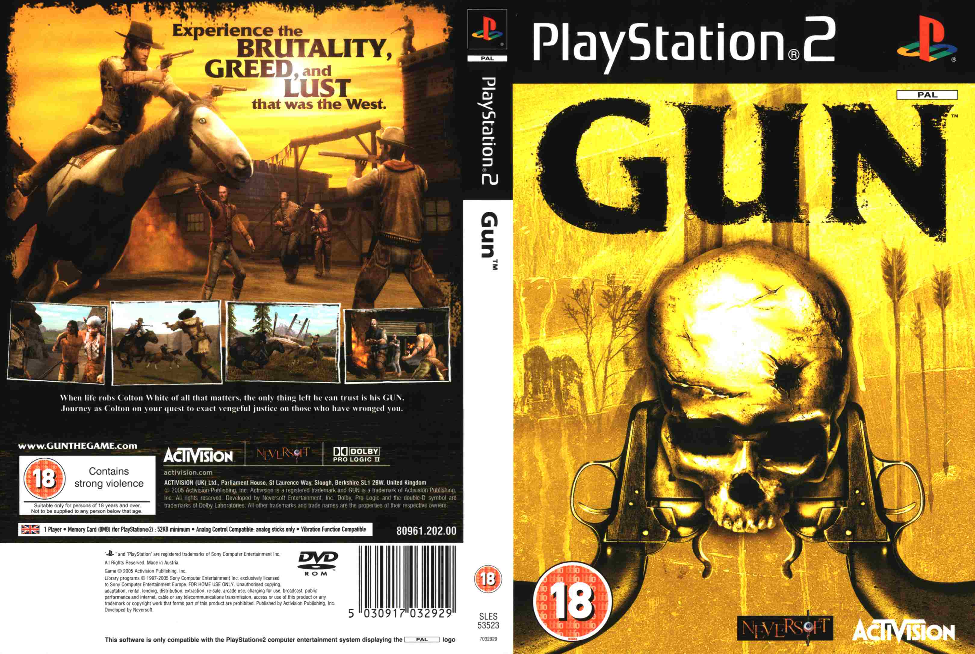 gun ps2 dvd, Playstation 2 Covers, Cover Century