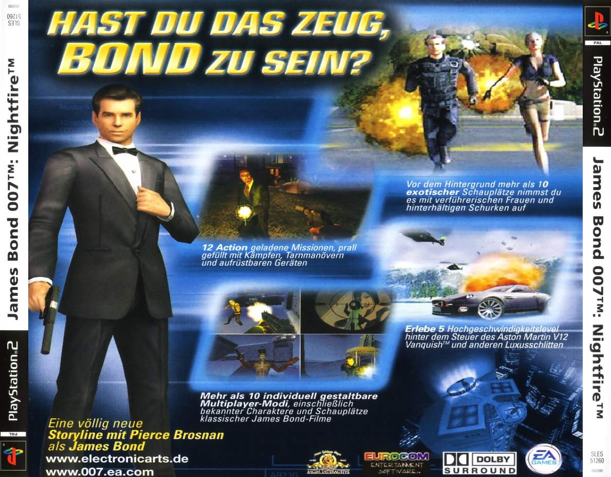 James Bond 007 Nightfire B Playstation 2 Covers Cover Century