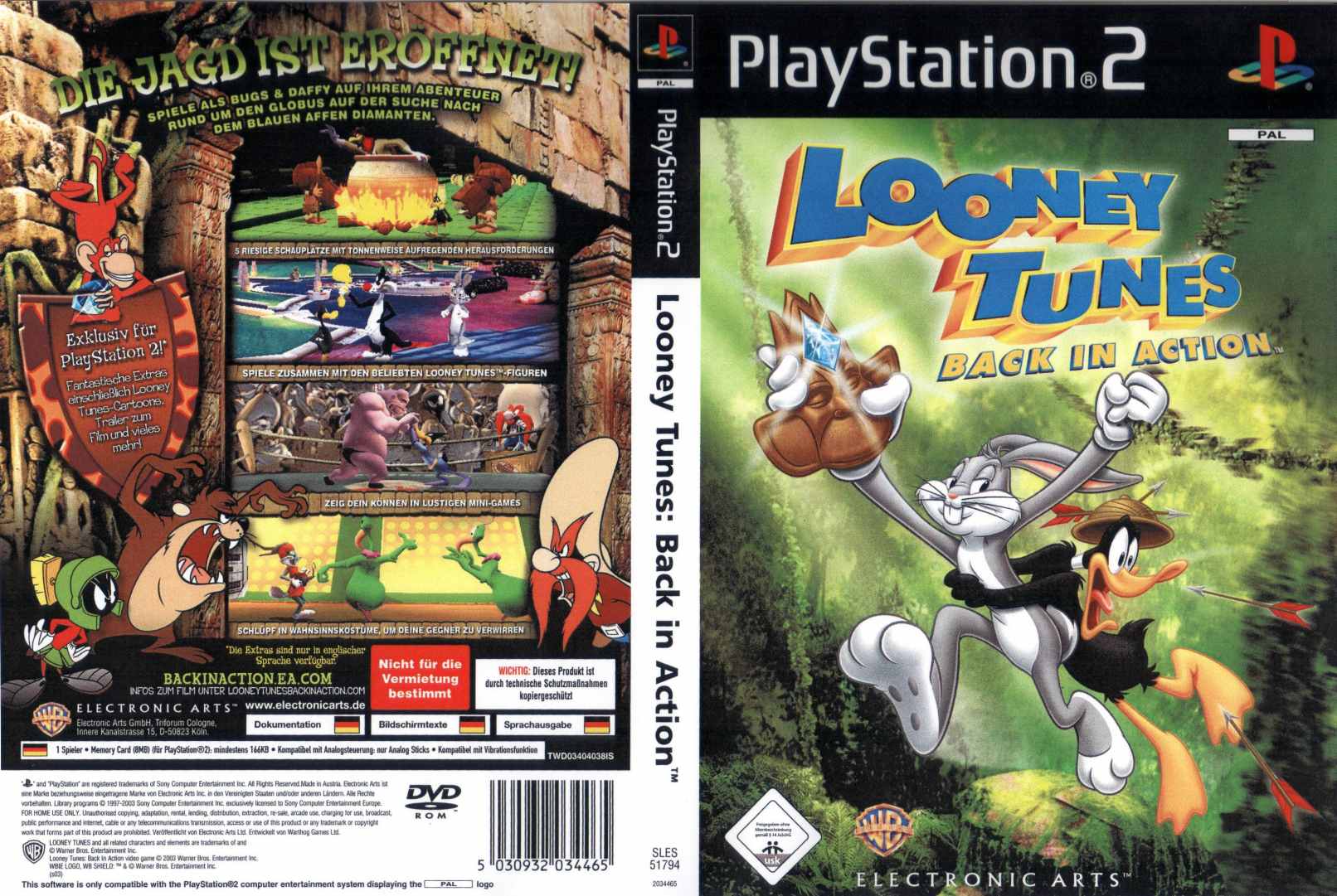 Looney Tunes Back In Action Full Playstation 2 Covers Cover