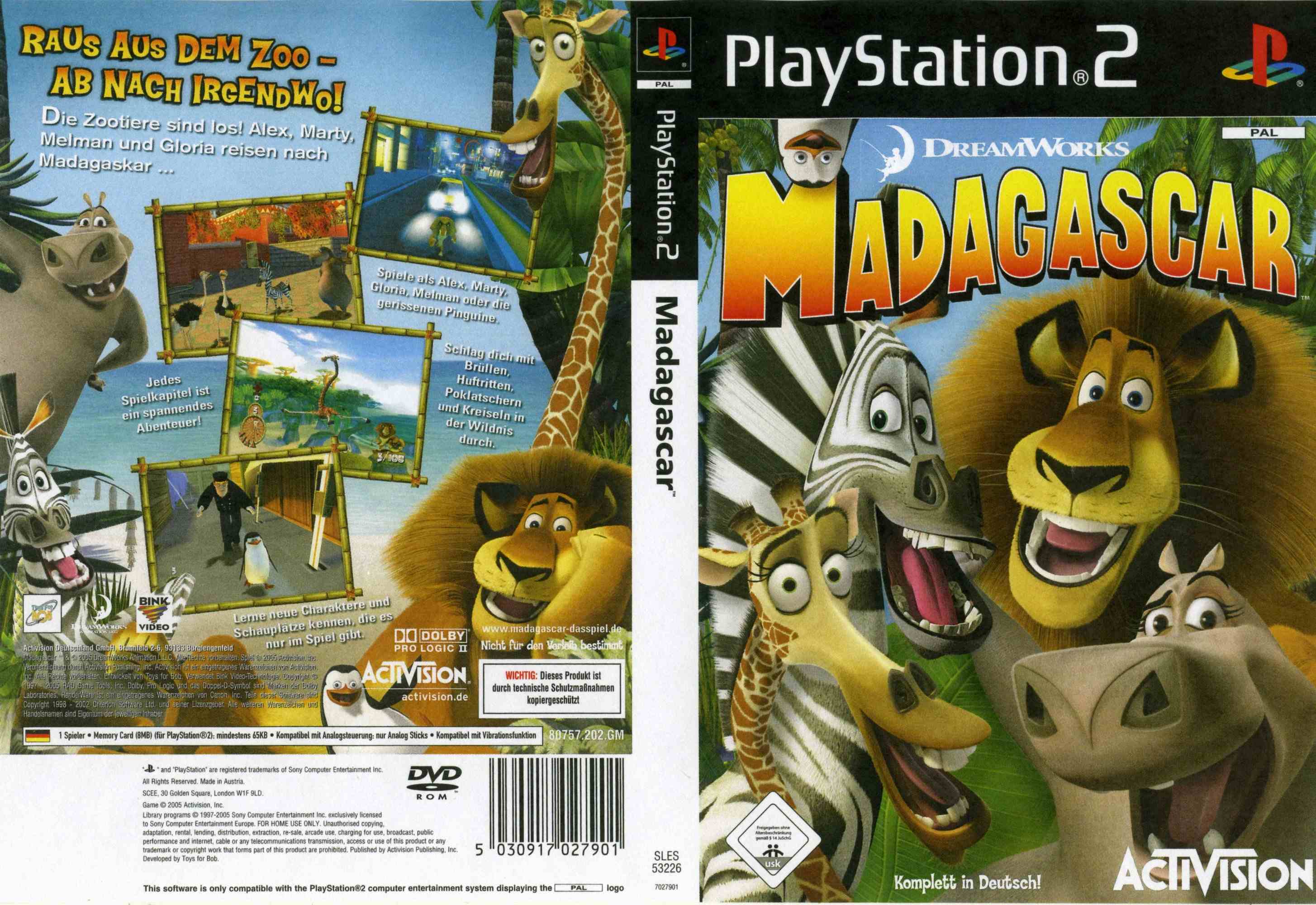 Madagascar Ps2 Dvd Playstation 2 Covers Cover Century Over 500 000 Album Art Covers For Free