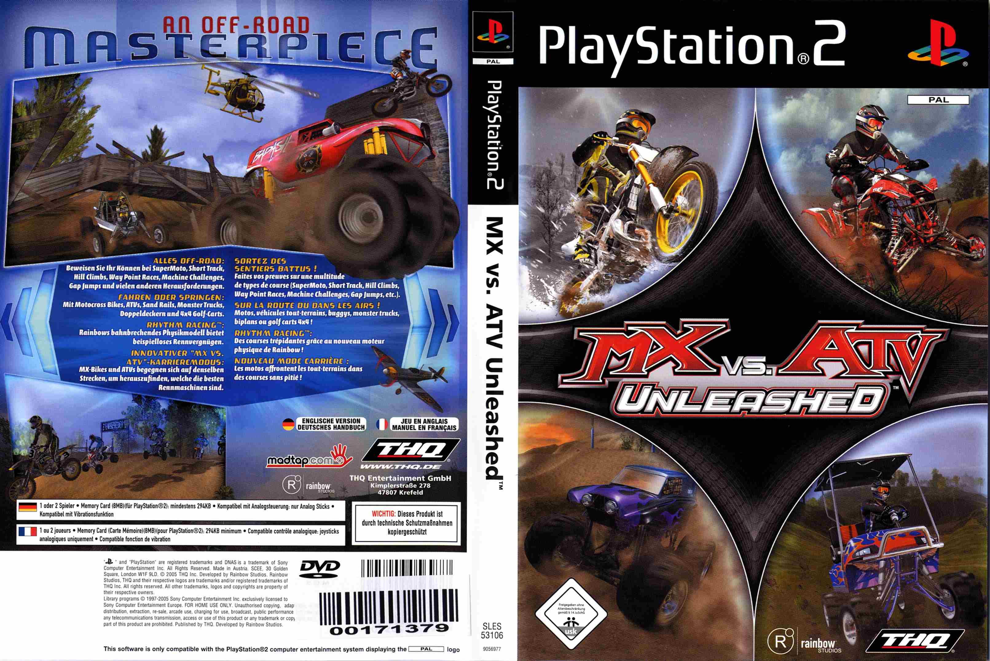 Mx Vs Atv Unleashed Dvd Playstation 2 Covers Cover Century Over 500 000 Album Art Covers For Free