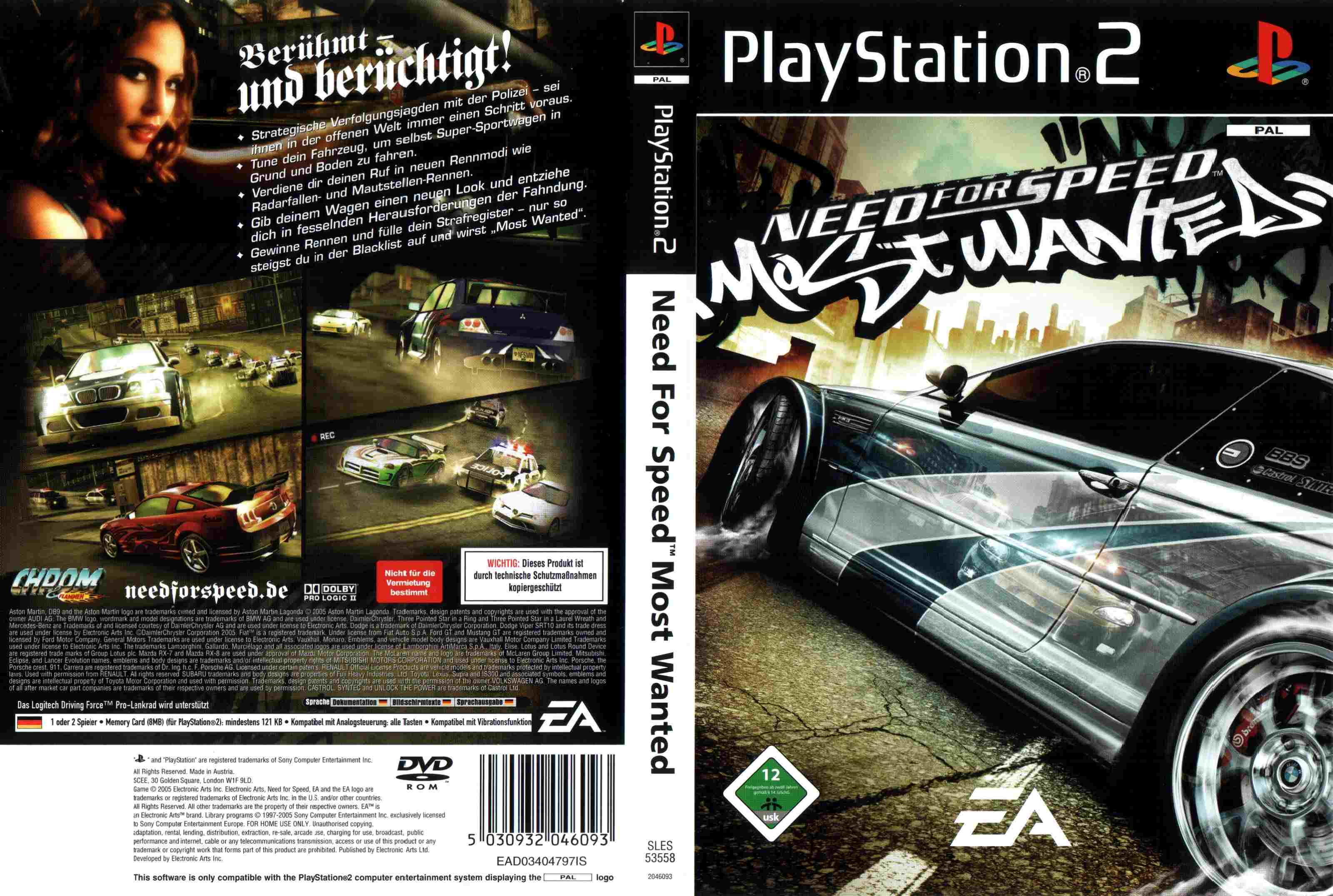 need for speed most wanted ps2 dvd, Playstation 2 Covers, Cover Century